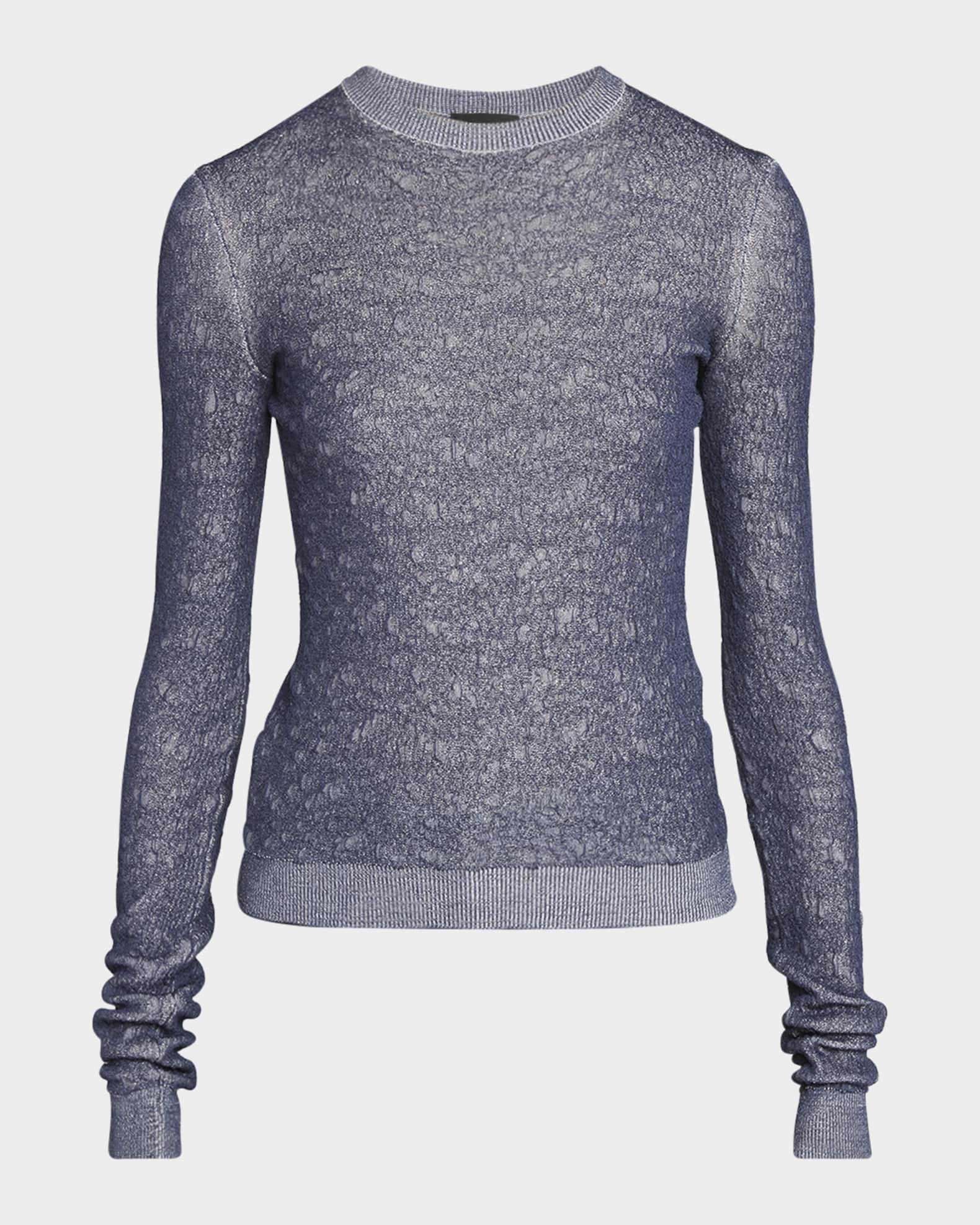 Shiny Viscose Knit Top