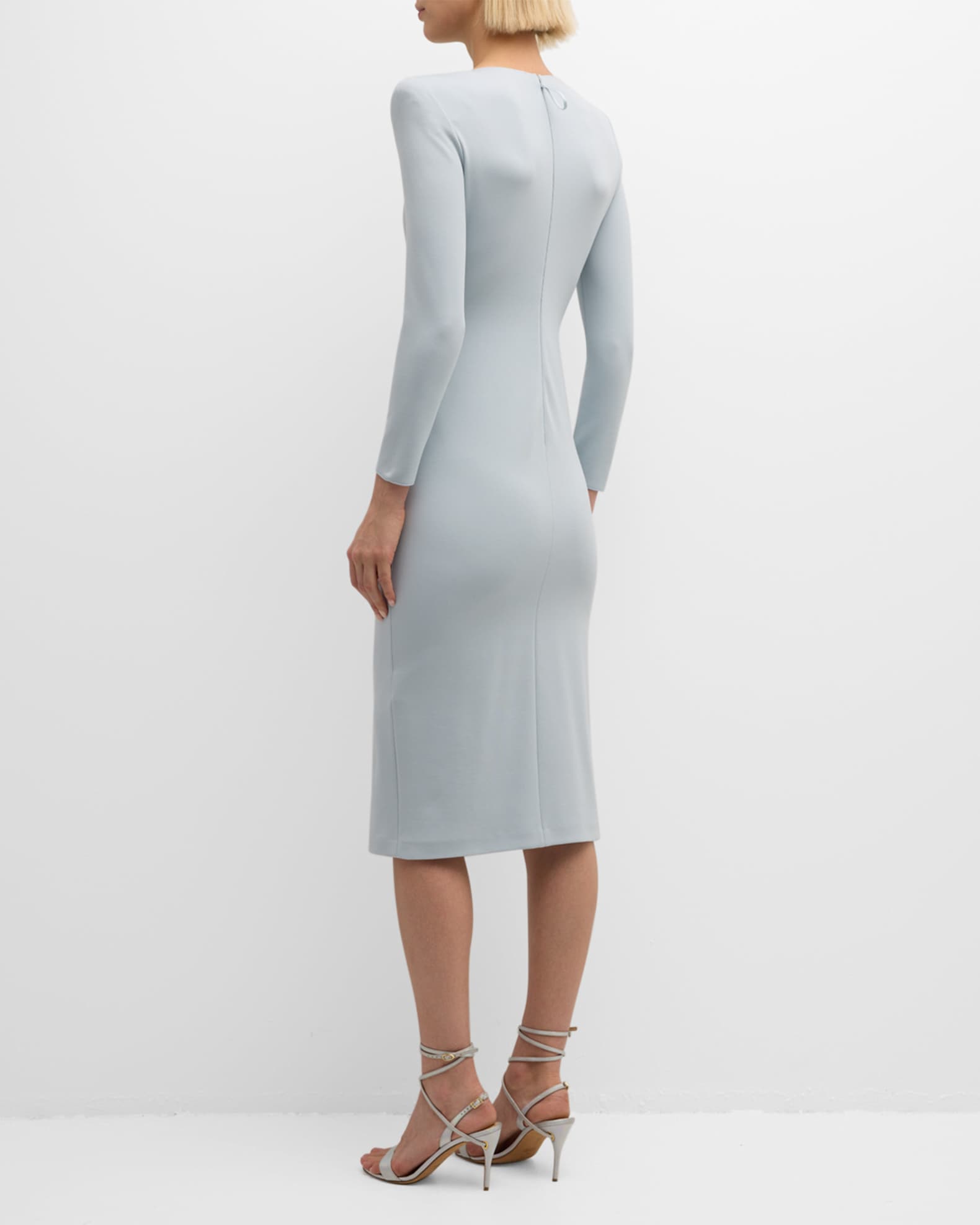 Giorgio Armani Milano Jersey Dress with Gathered Waist | Neiman Marcus