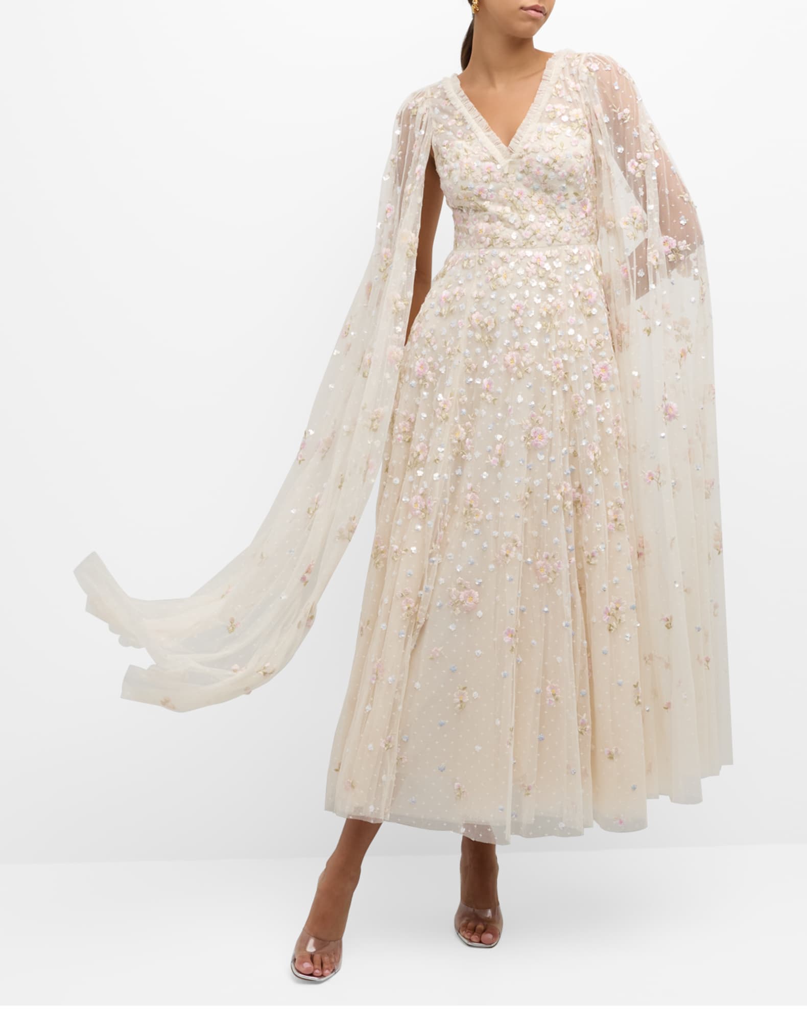 Nude Dahlia Cape Set