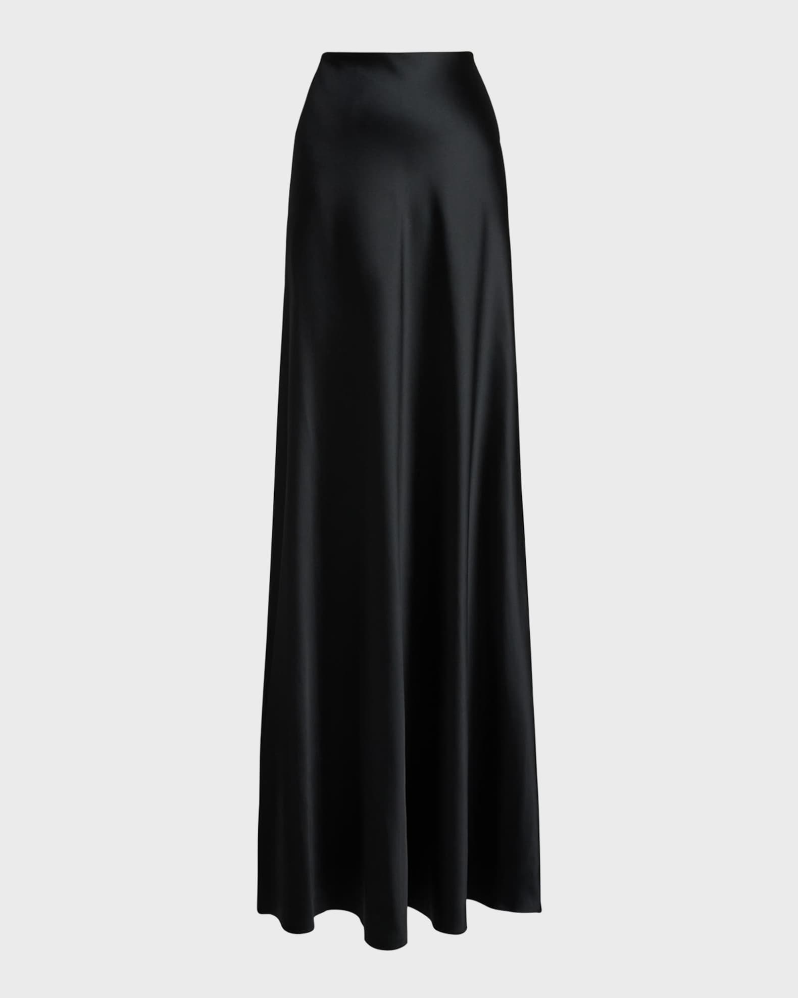 Masina Luxury Stretch Satin Maxi Skirt 0