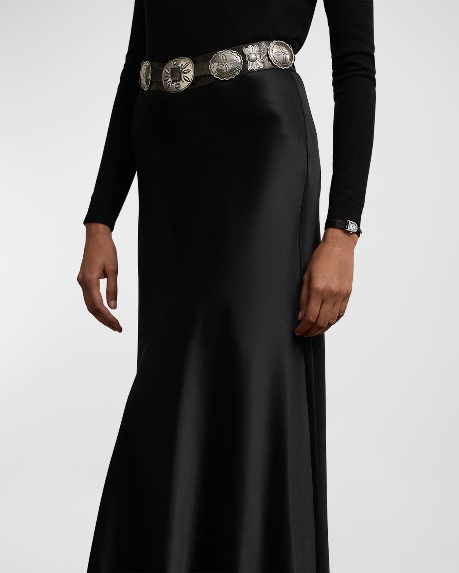 Masina Stretch Satin Skirt