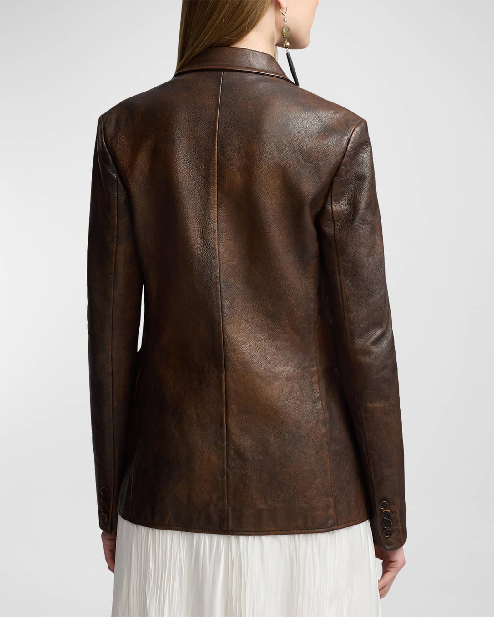 Ralph Lauren Collection Tomasso Distressed Leather Jacket Neiman Marcus