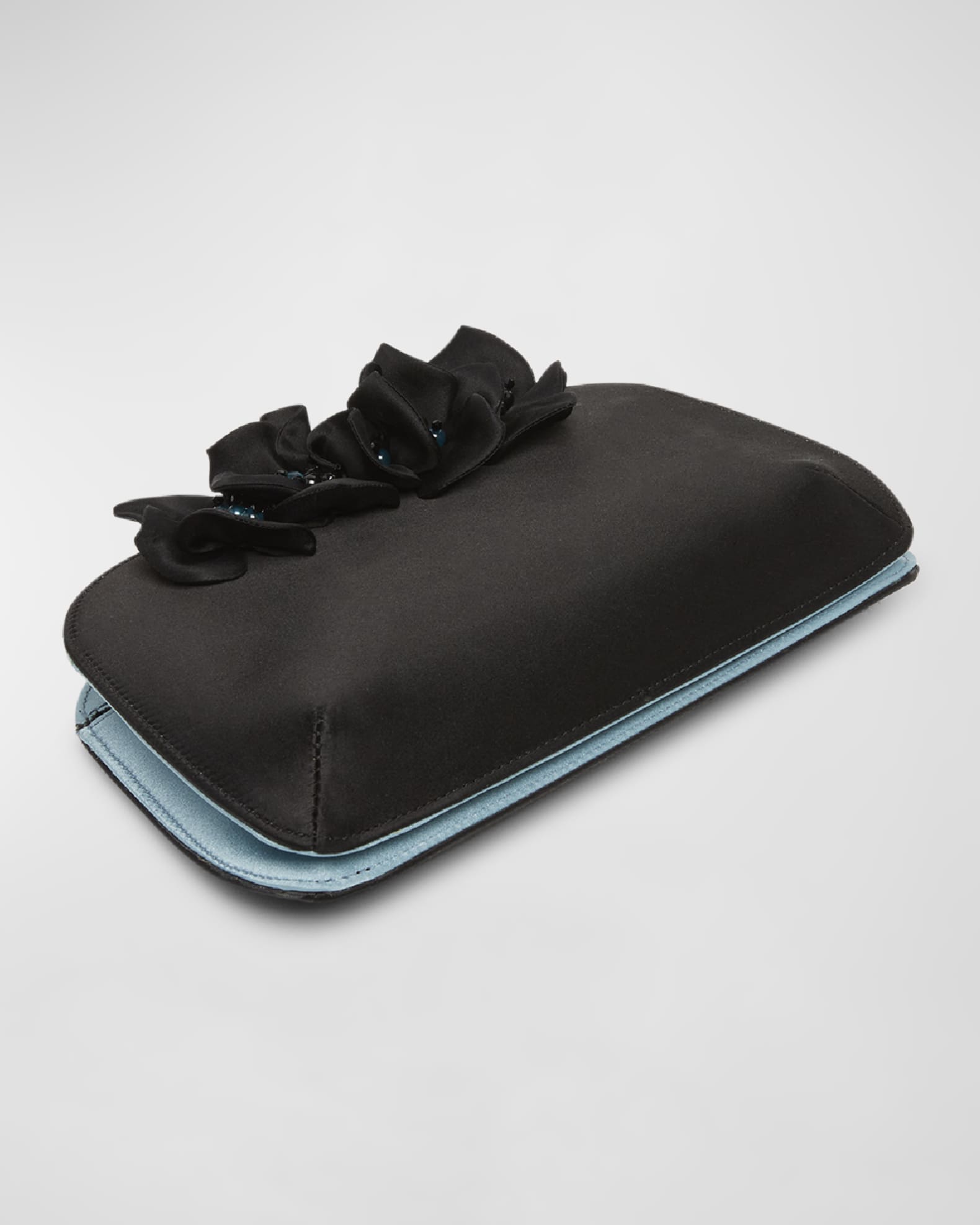 Giorgio Armani La Prima Floral Satin Clutch Bag Neiman Marcus