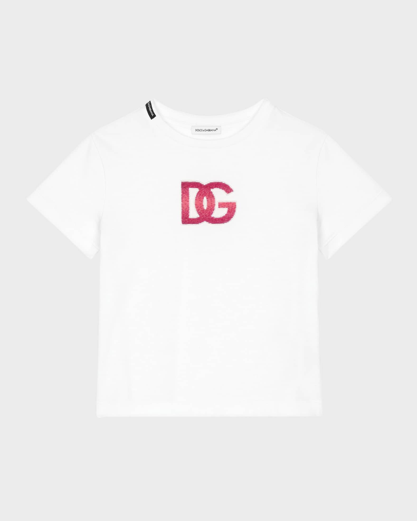 Girl's Embroidered Interlocked Logo-Print T-Shirt 0