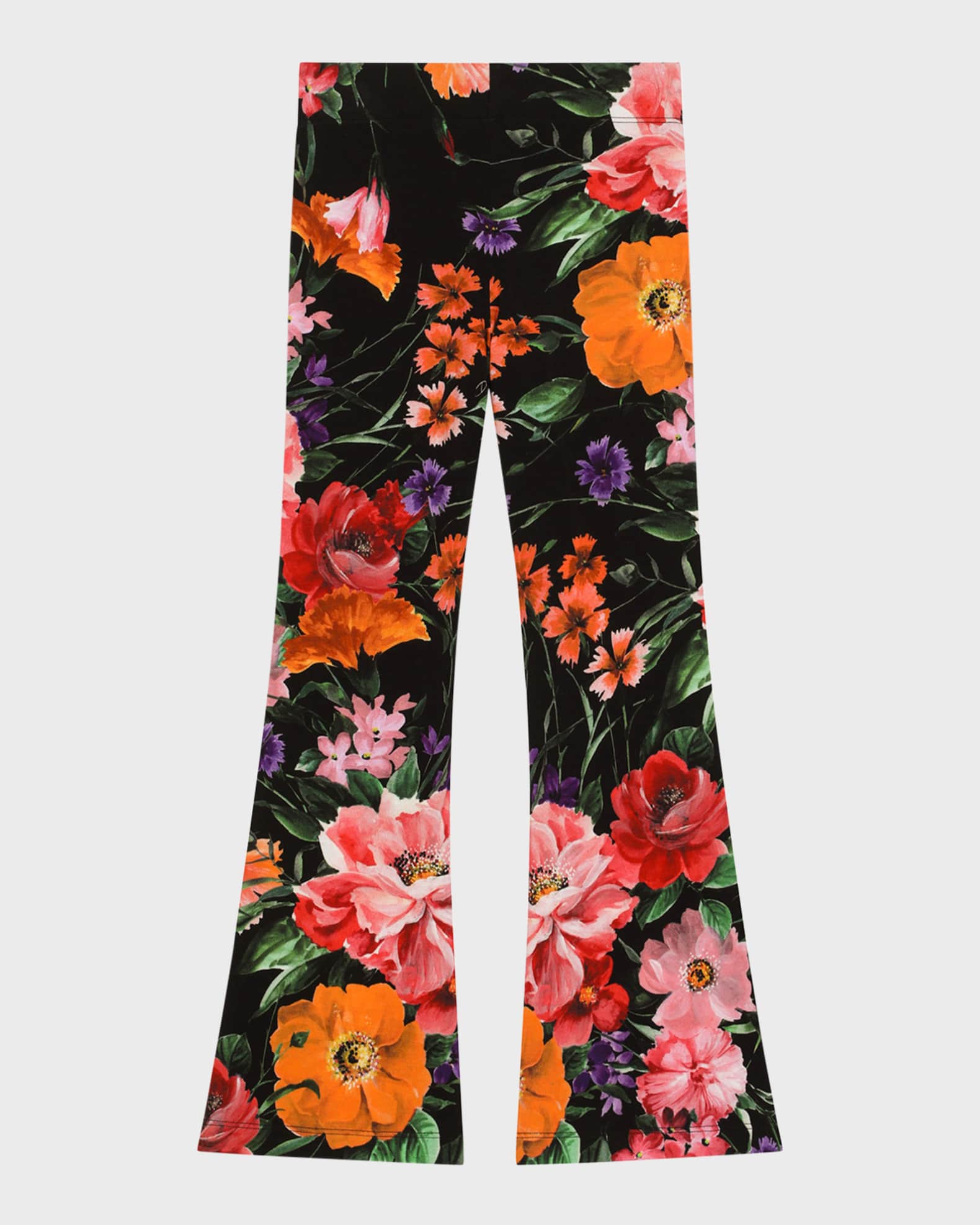 Girl's Floral-Print Flare Leggings 1