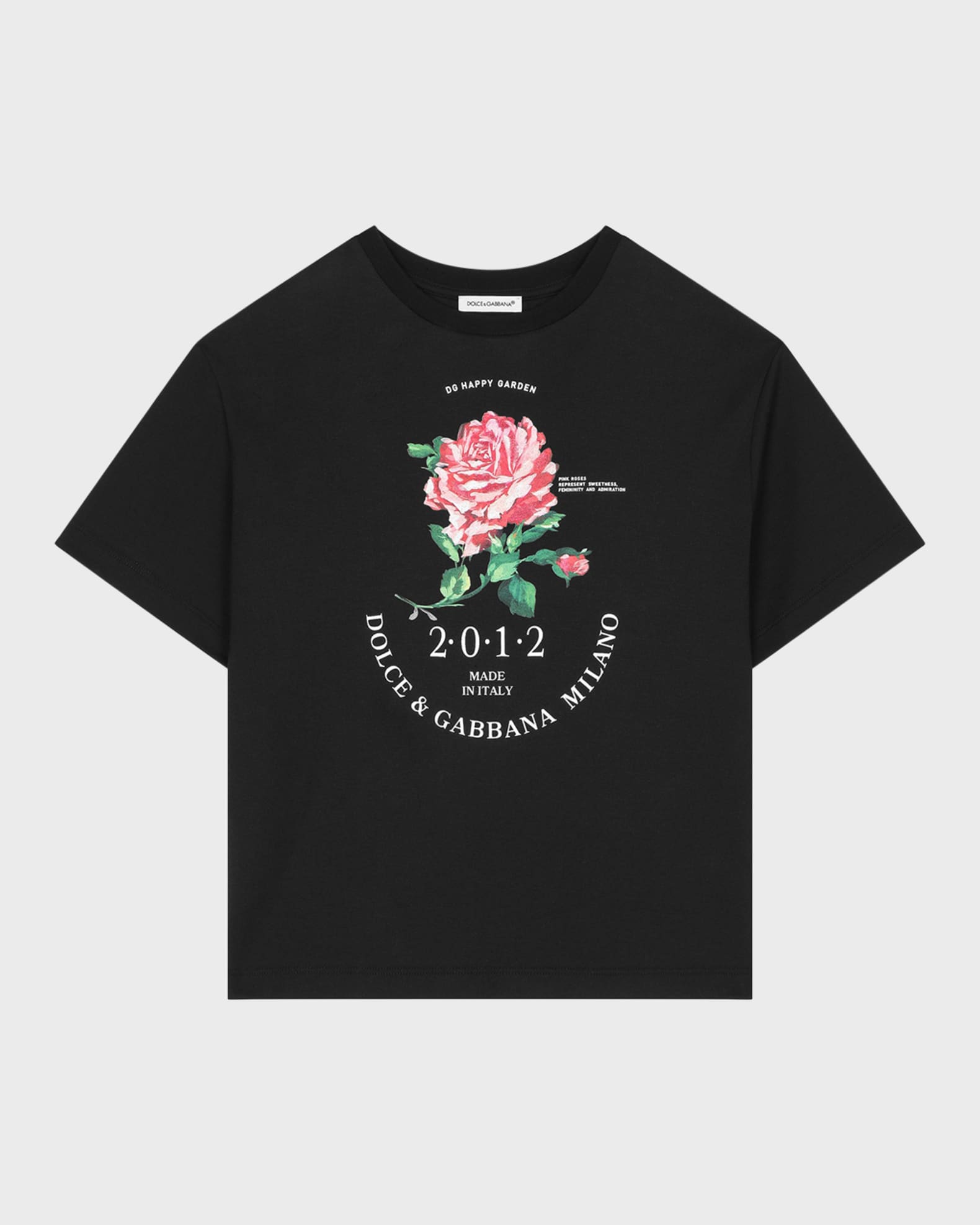 Girl's Rose-Print Graphic T-Shirt 0