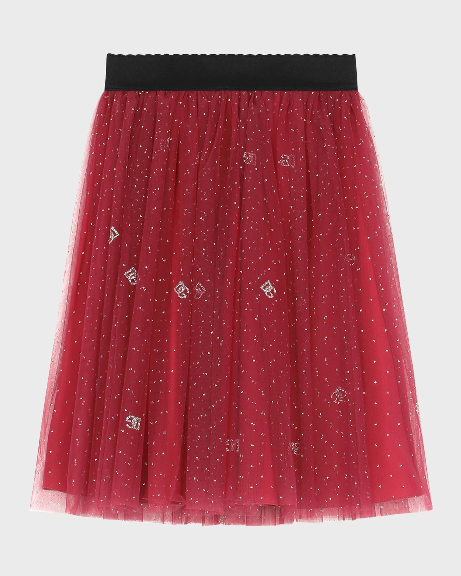  Girl's Embellished Logo-Print Tulle Skirt, Size 8-14 0