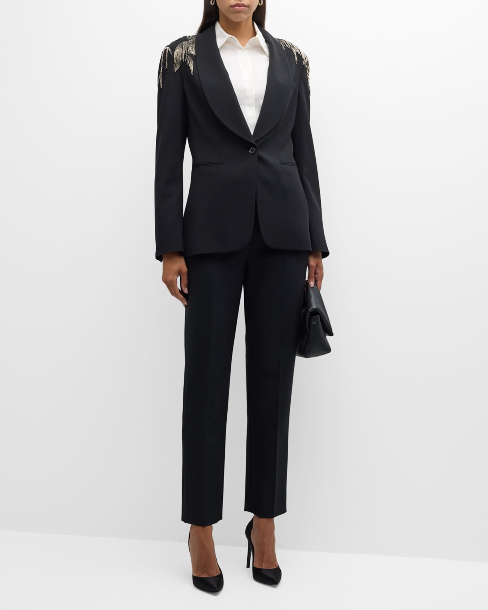 Ralph Lauren Collection Tamara Luxury Wool Crepe Blazer Jacket with ...