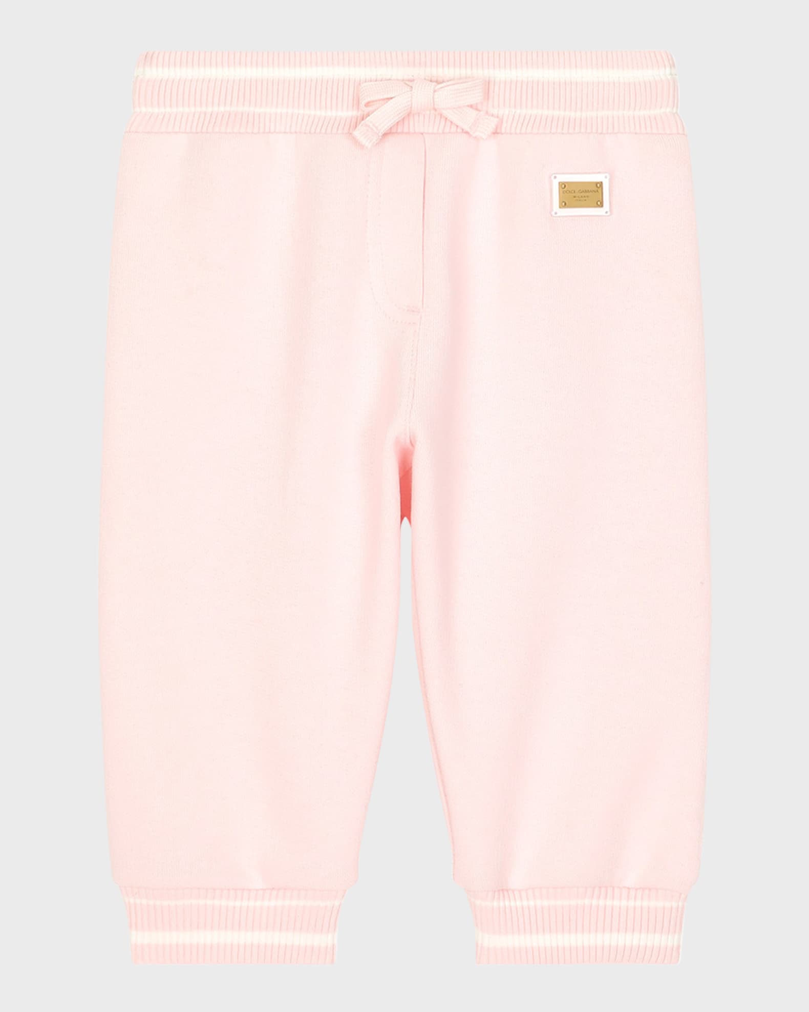 Girl's Logo Plaque Ribbed Joggers 0