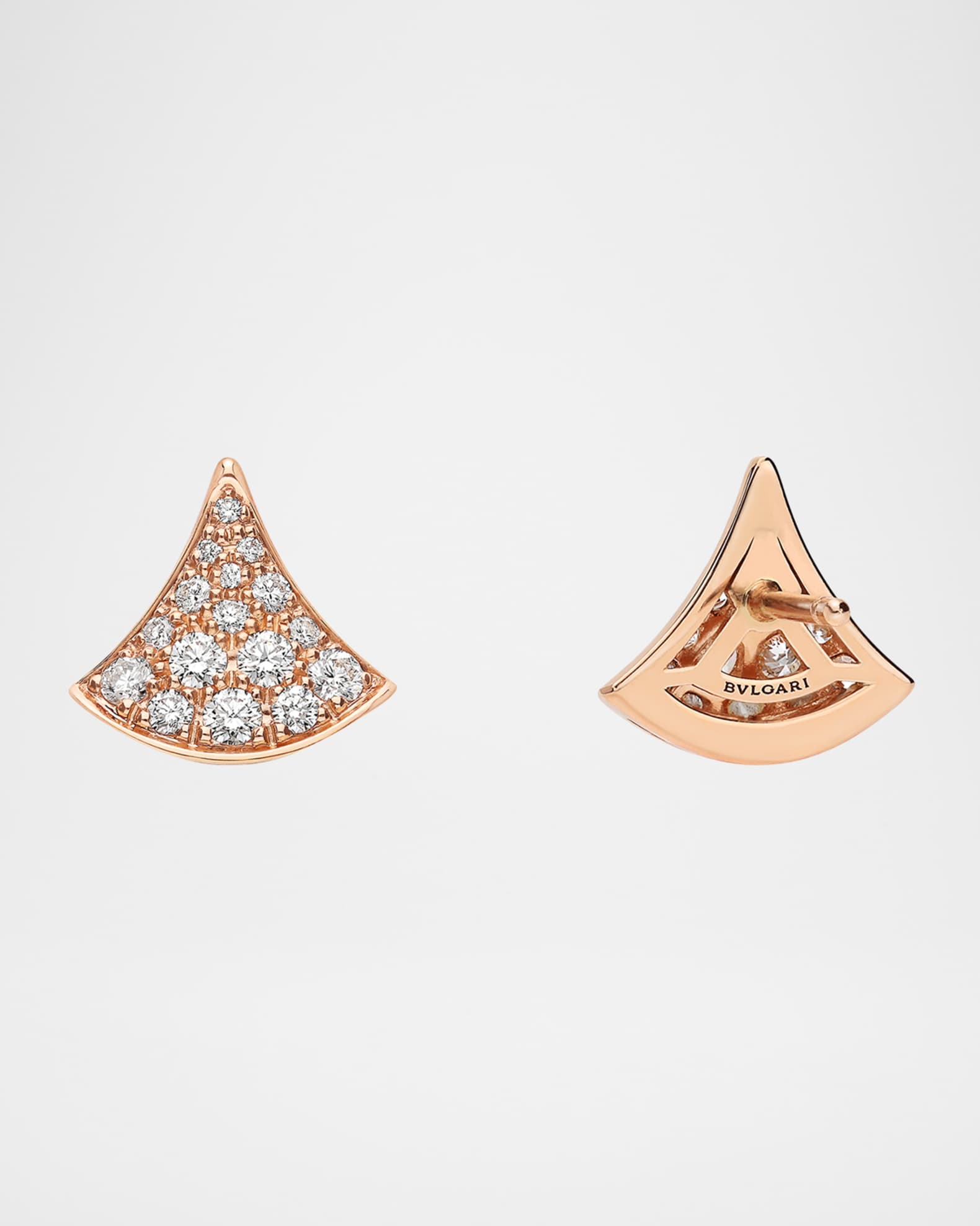 18K Rose Gold Divas' Dream Pave Diamond Stud Earrings 1