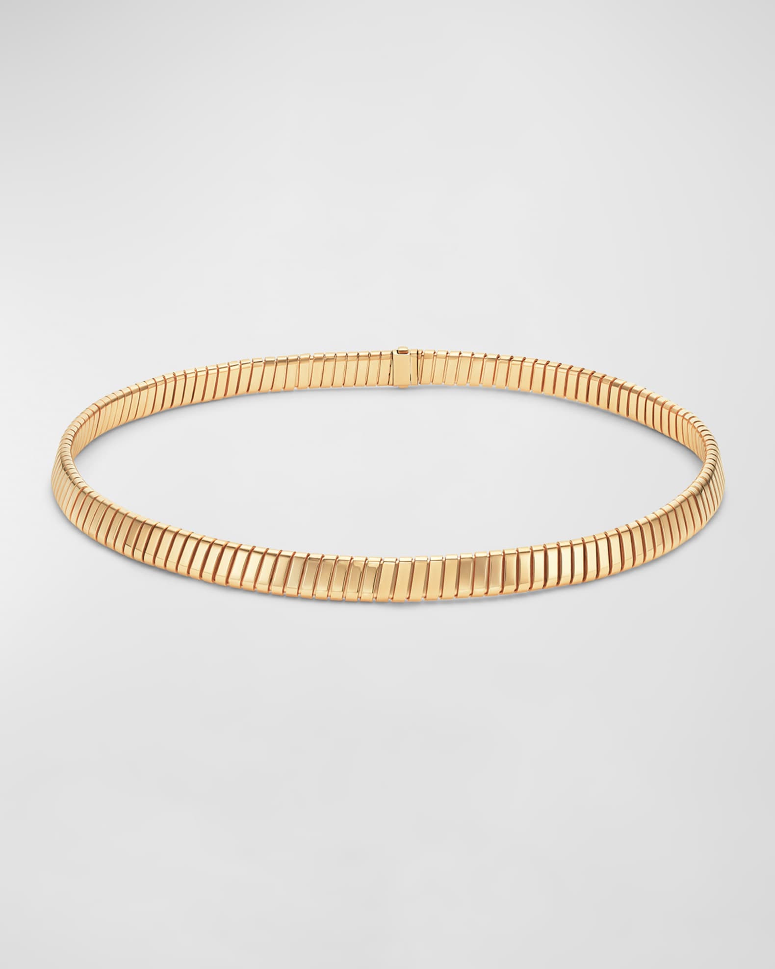 18K Yellow Gold Tubogas Choker Necklace