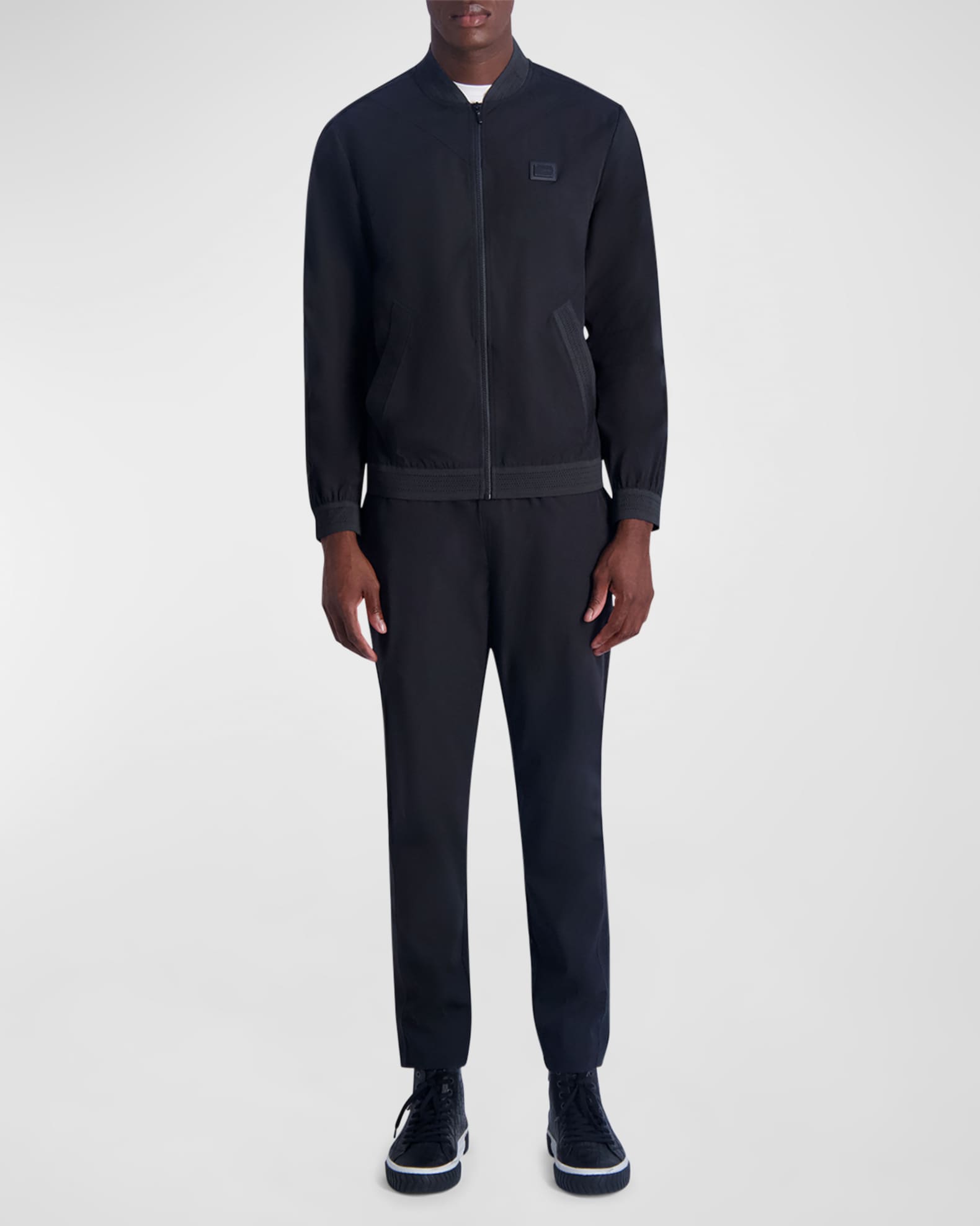 Men's Track Jacket with Mesh Trim 1