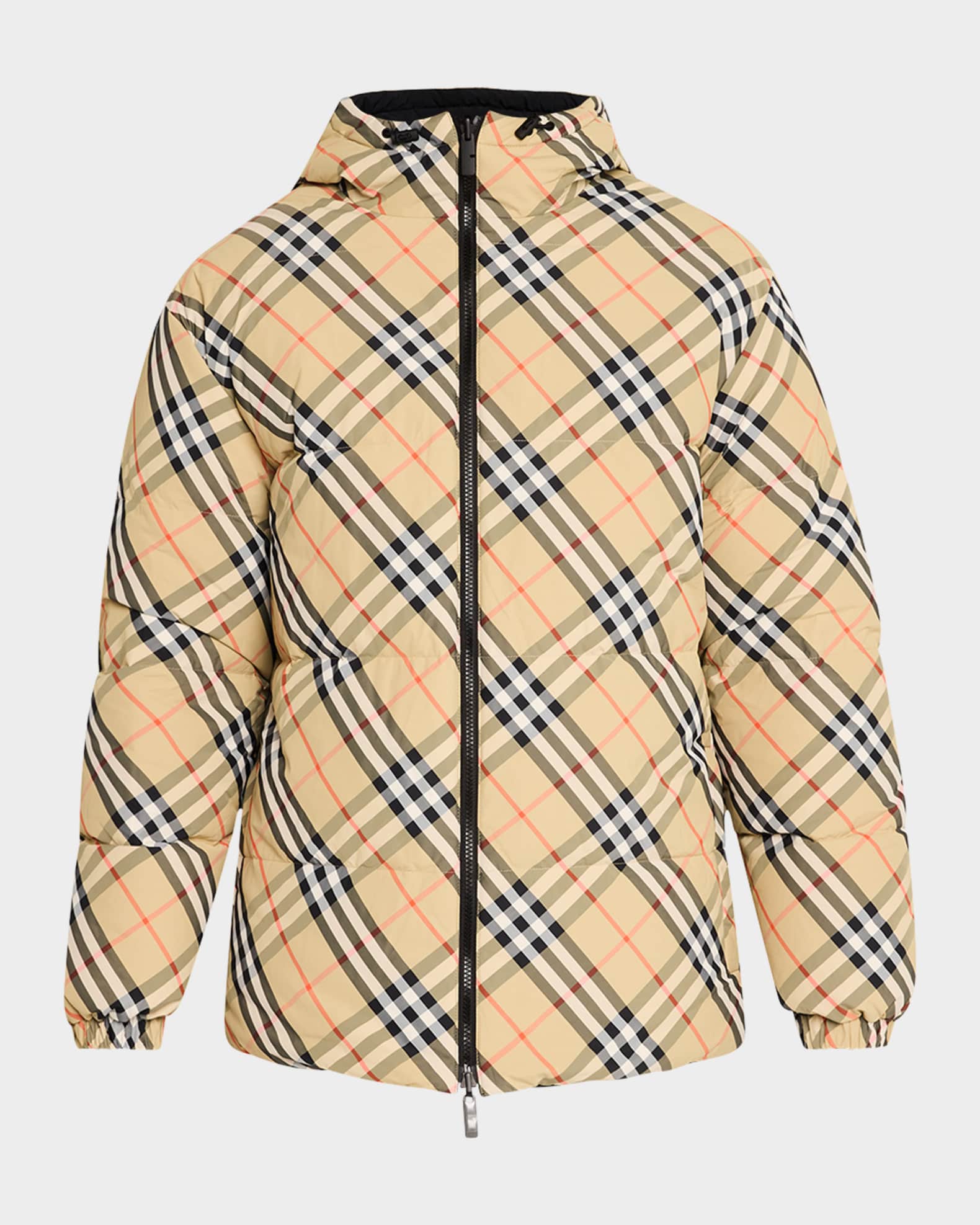 Burberry Men s Check Puffer Jacket Neiman Marcus