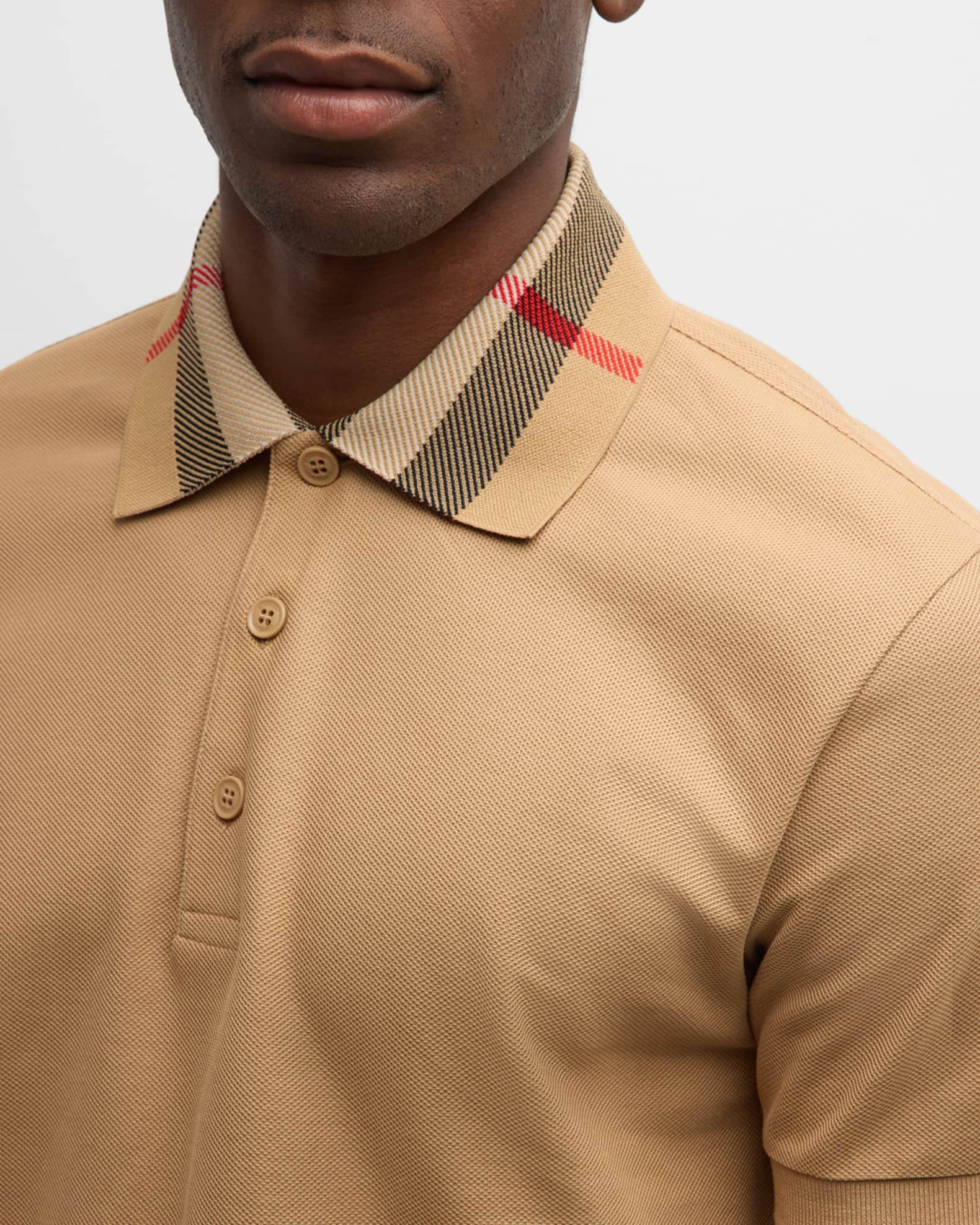 Burberry Men s Cody Check Collar Polo Shirt Neiman Marcus