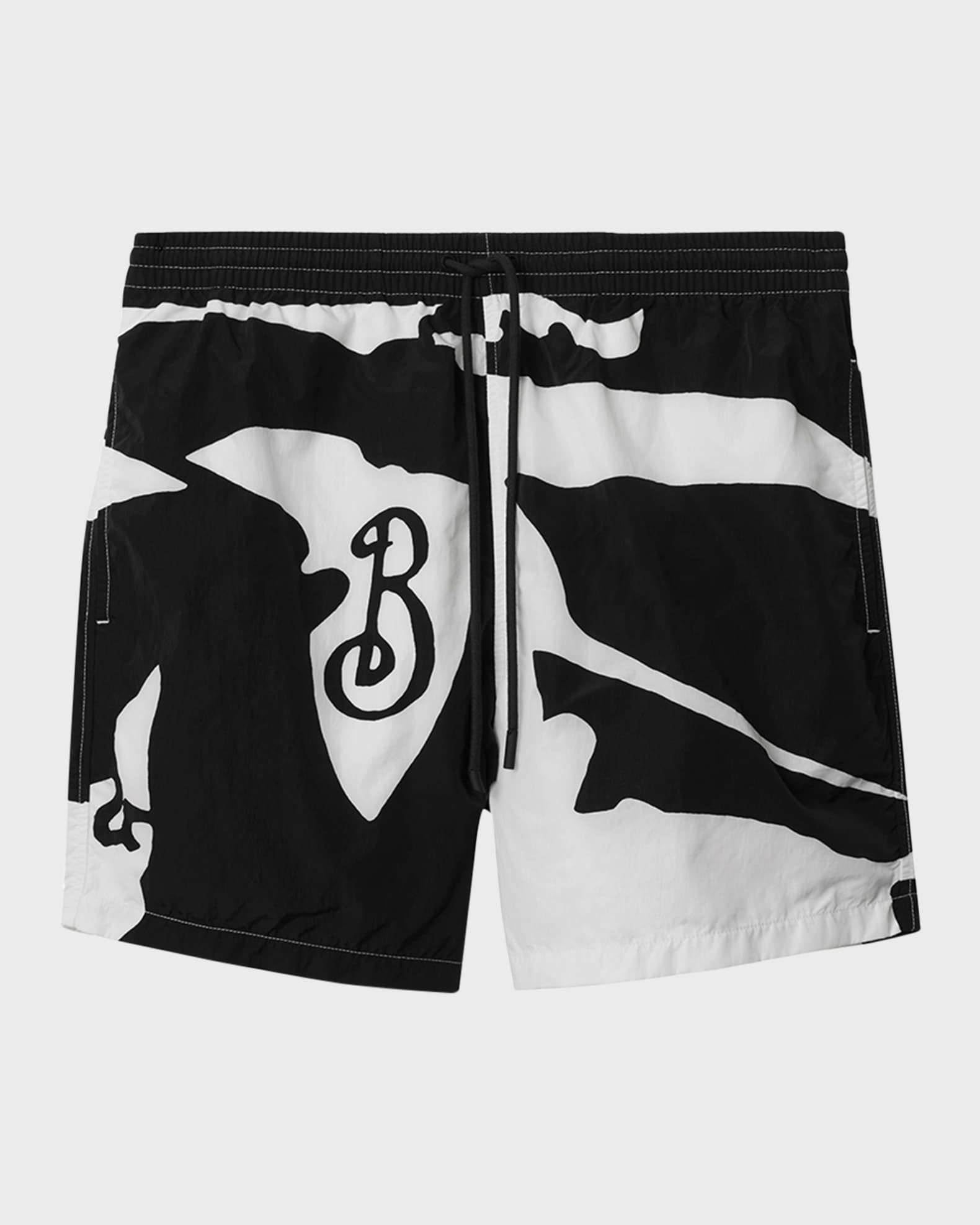 Burberry swimsuit mens black online