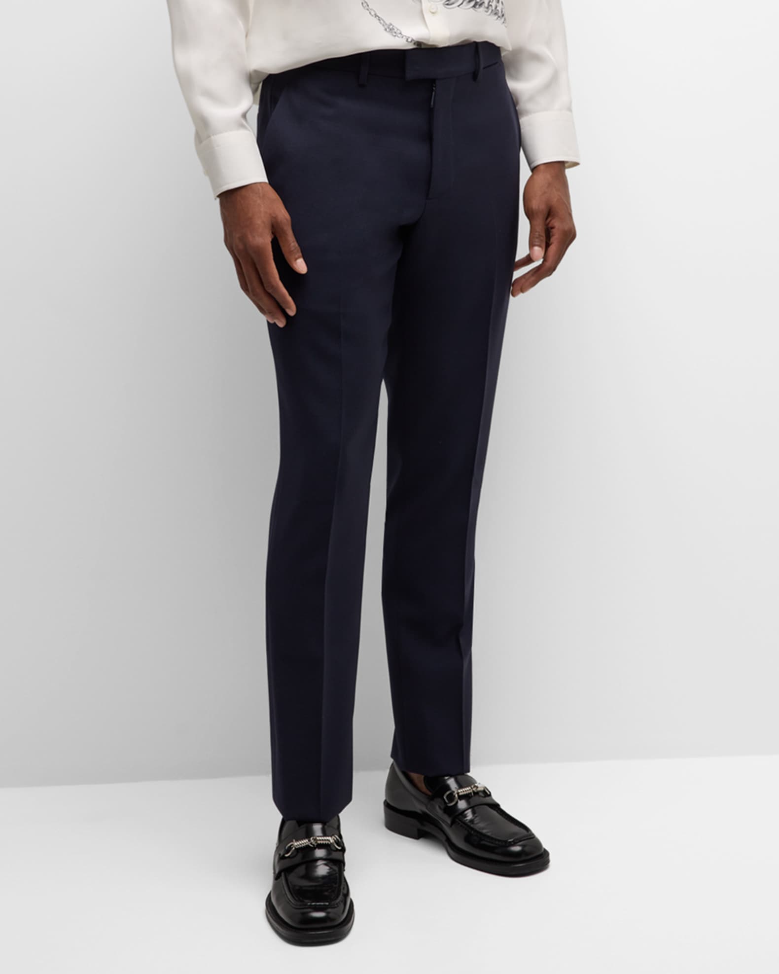 Burberry Men's Tailored Wool Trousers | Neiman Marcus