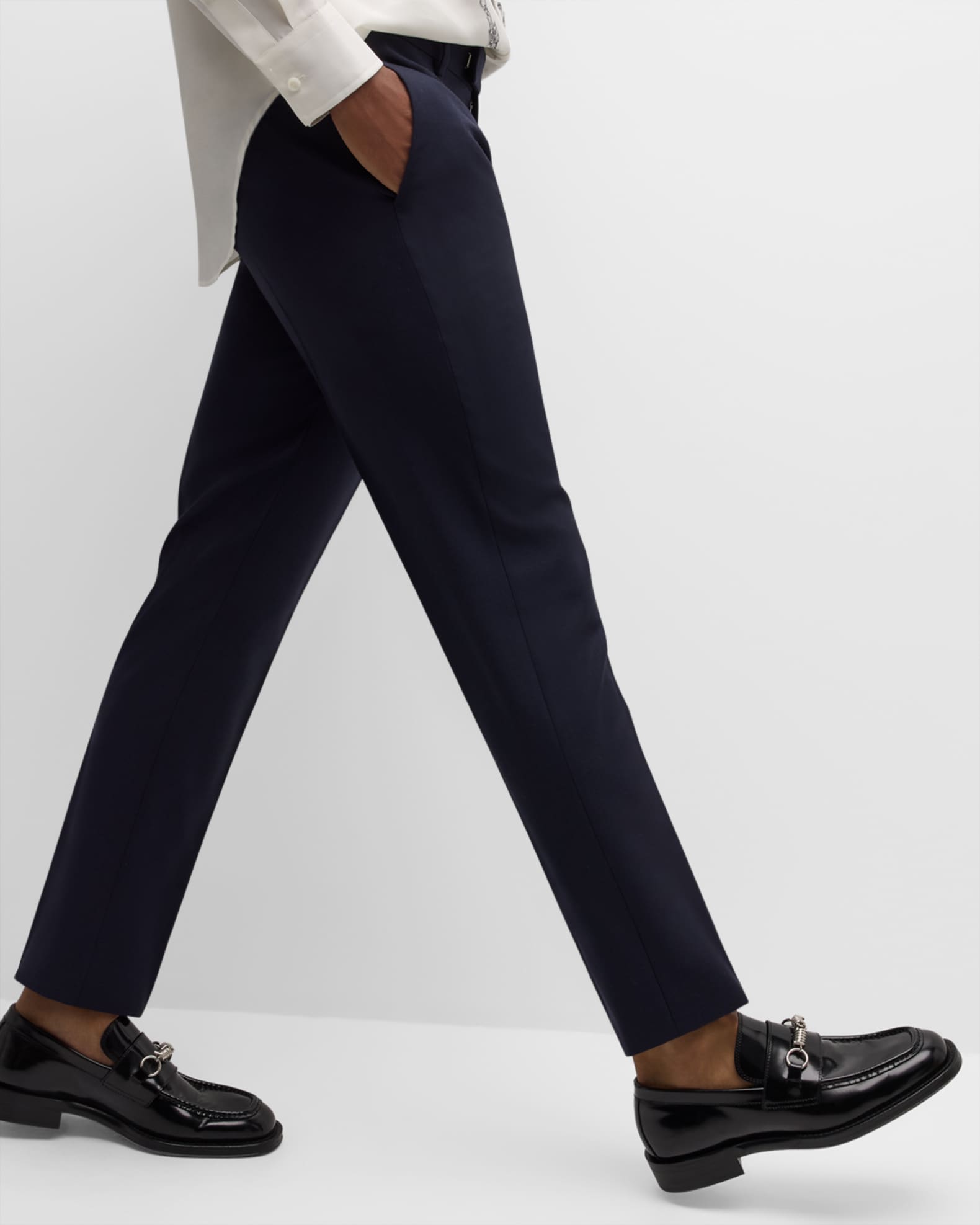 Burberry Men's Tailored Wool Trousers | Neiman Marcus