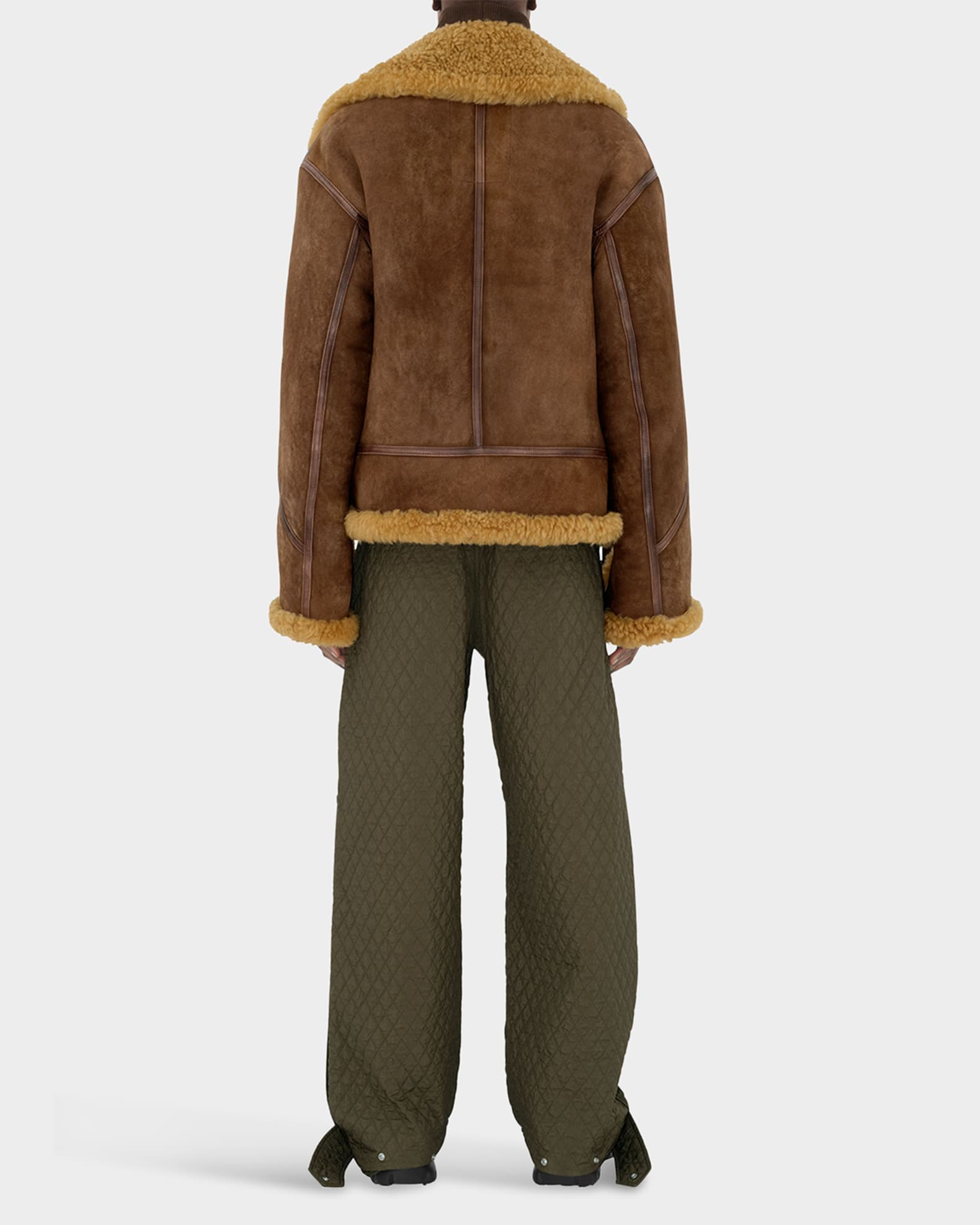 お歳暮・冬ギフト特集2024 Burberry Men's Belted Sheep Shearling Coat | Neiman Marcus ジャケット・アウター
