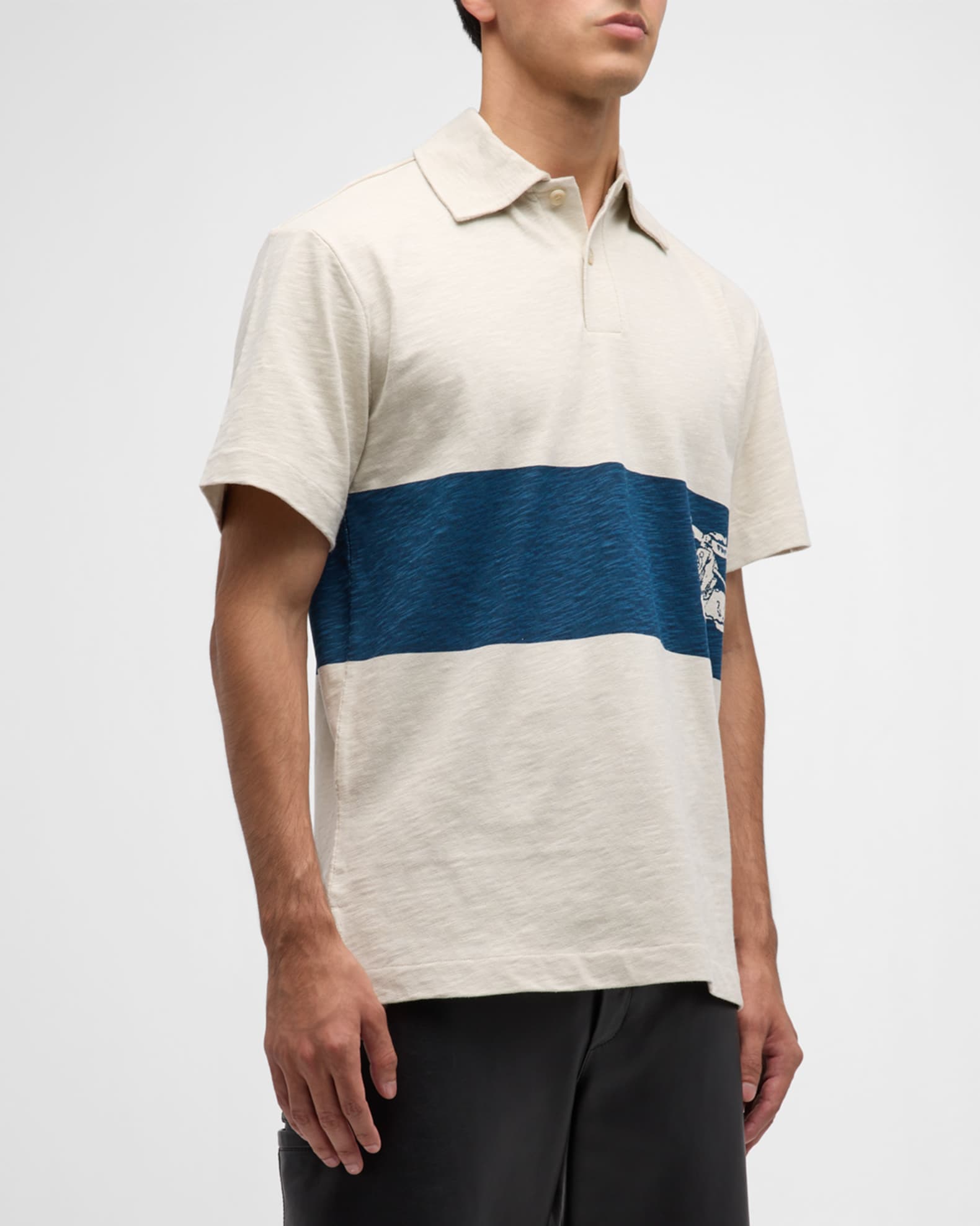 Men s Rugby Stripe Polo Shirt