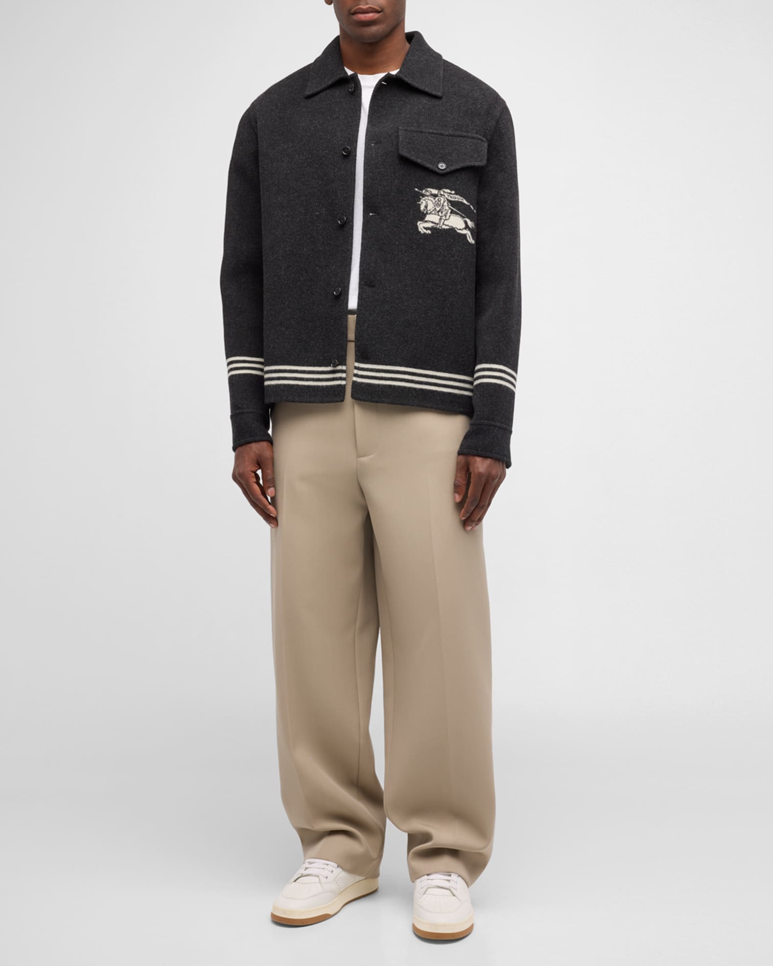 Burberry Men's EKD Wool Jacket | Neiman Marcus Burberry Men's EKD Wool Jacket | Neiman Marcus