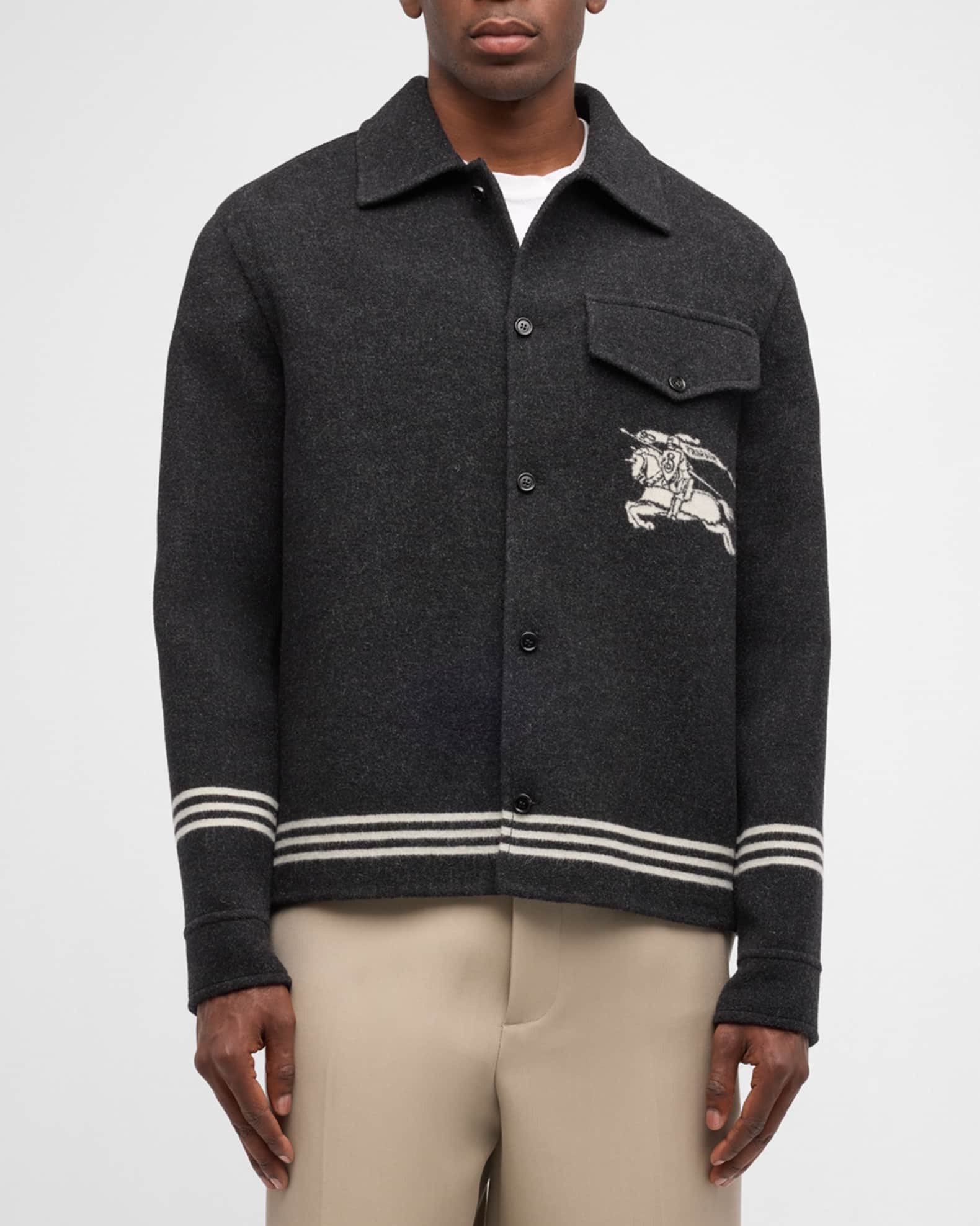Burberry Men's EKD Wool Jacket | Neiman Marcus
