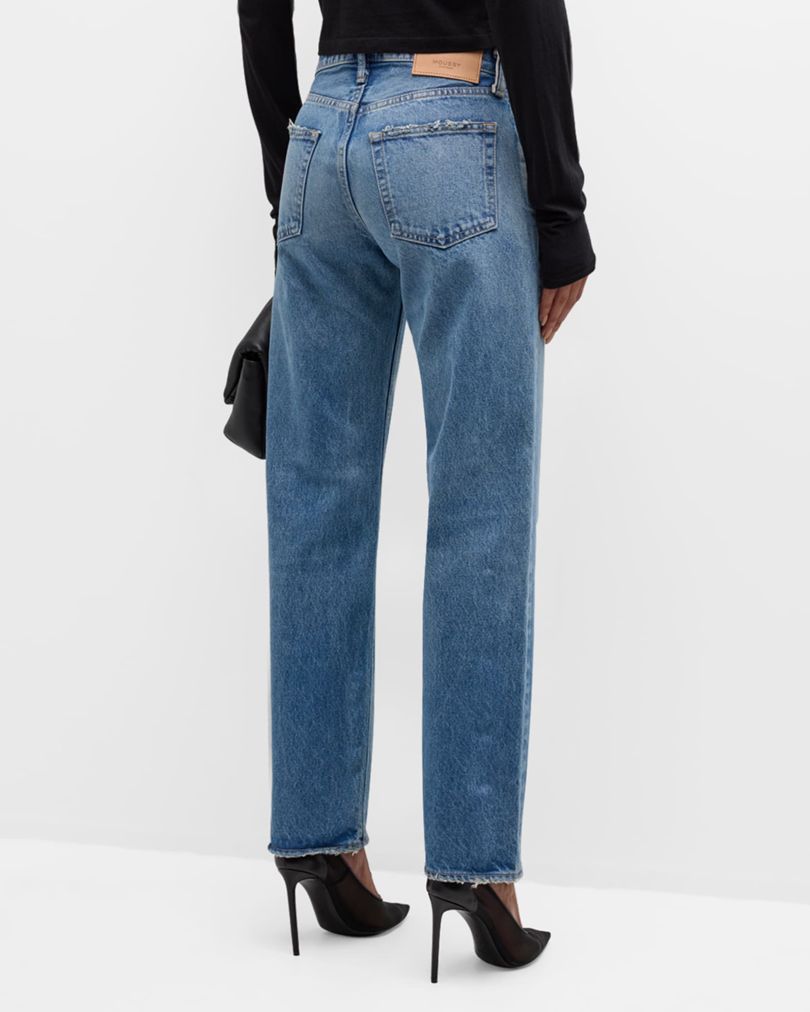 MOUSSY VINTAGE Cheval Straight Low-Rise Jeans | Neiman Marcus