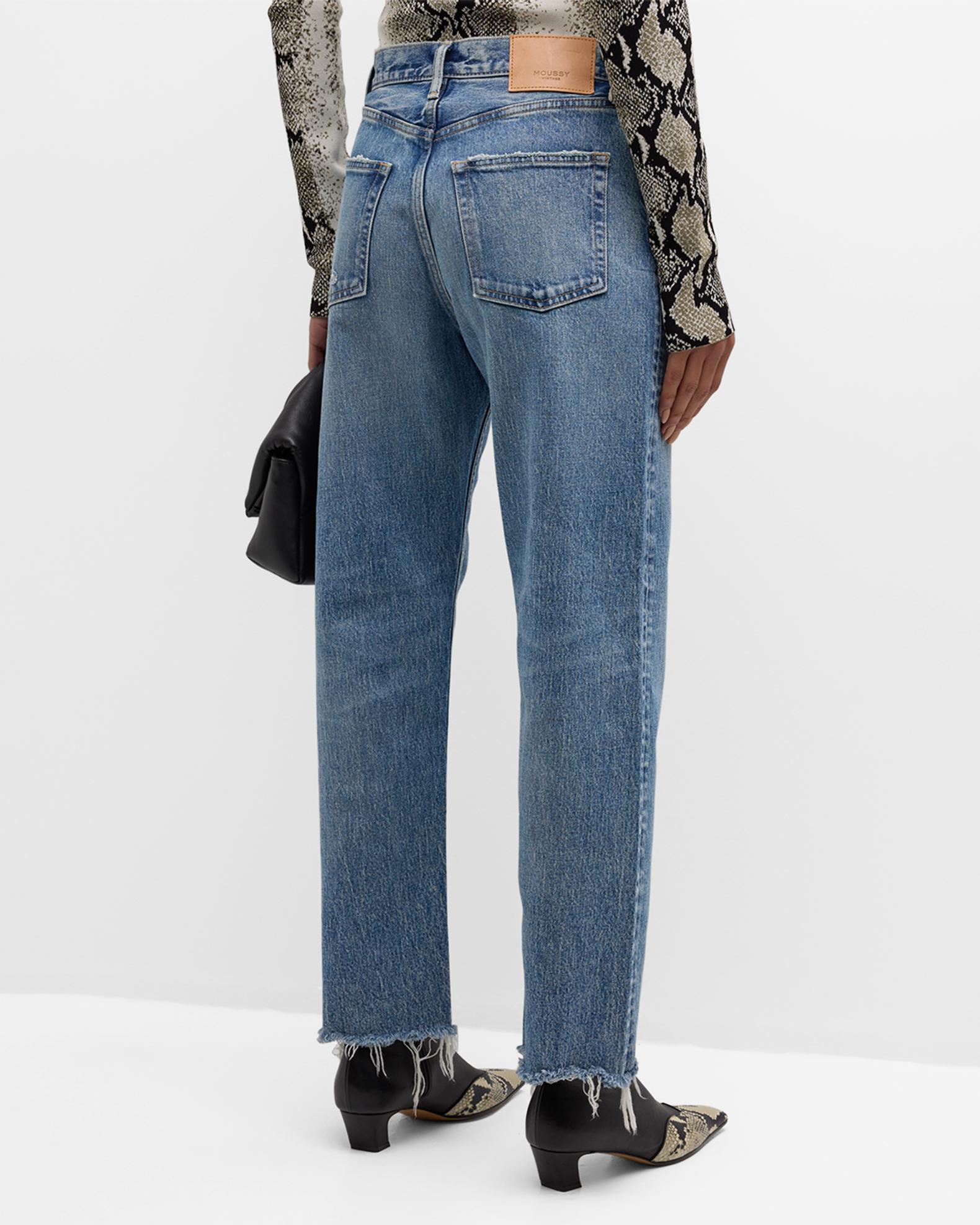 MOUSSY VINTAGE Mabel Wide Straight Cropped Jeans | Neiman Marcus