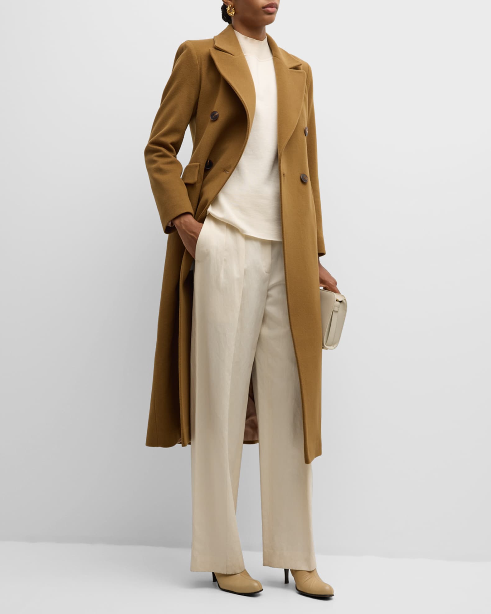 Fleurette cashmere long coat store