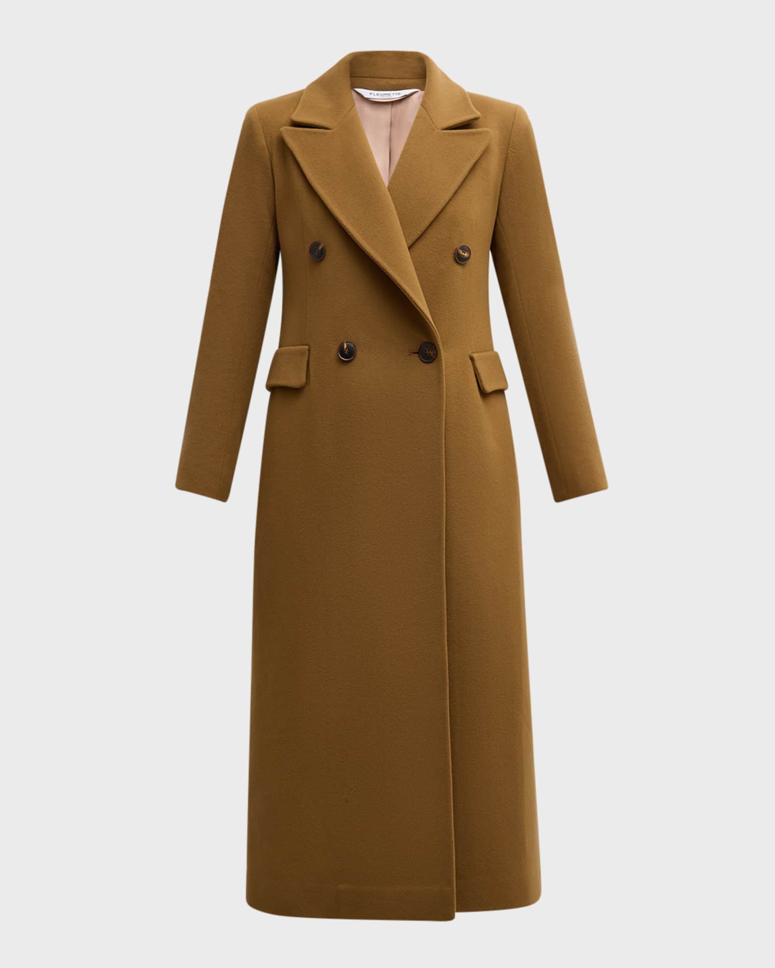 Isla Double Breasted Long Cashmere Coat