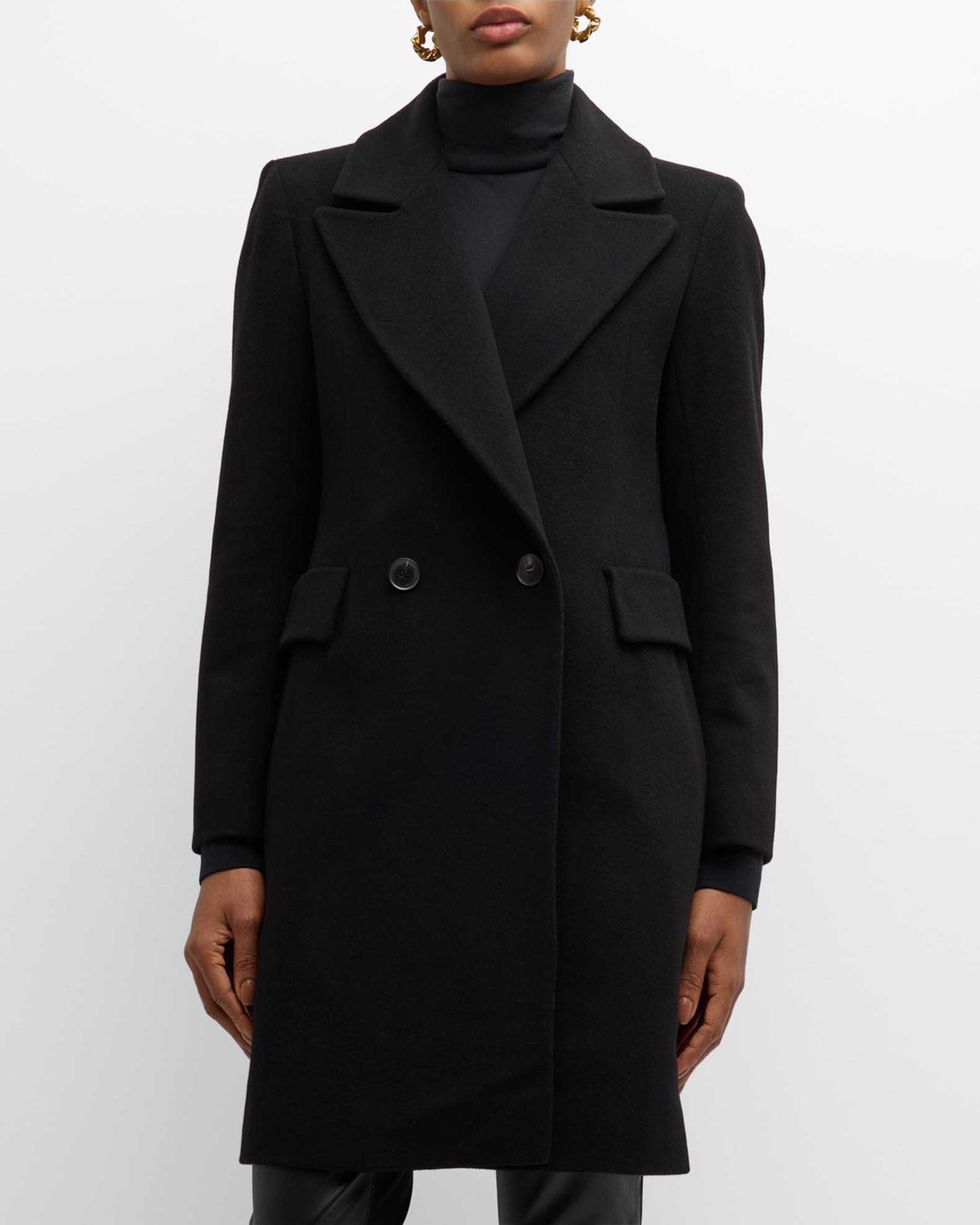 Cami Double Breasted Short Wool Coat