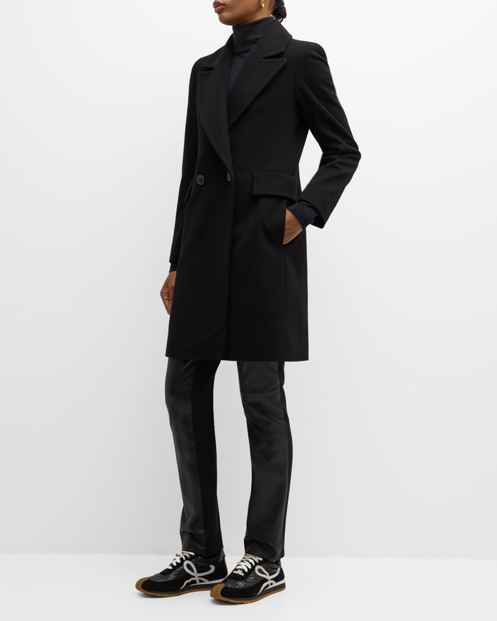 Cami Double Breasted Short Wool Coat