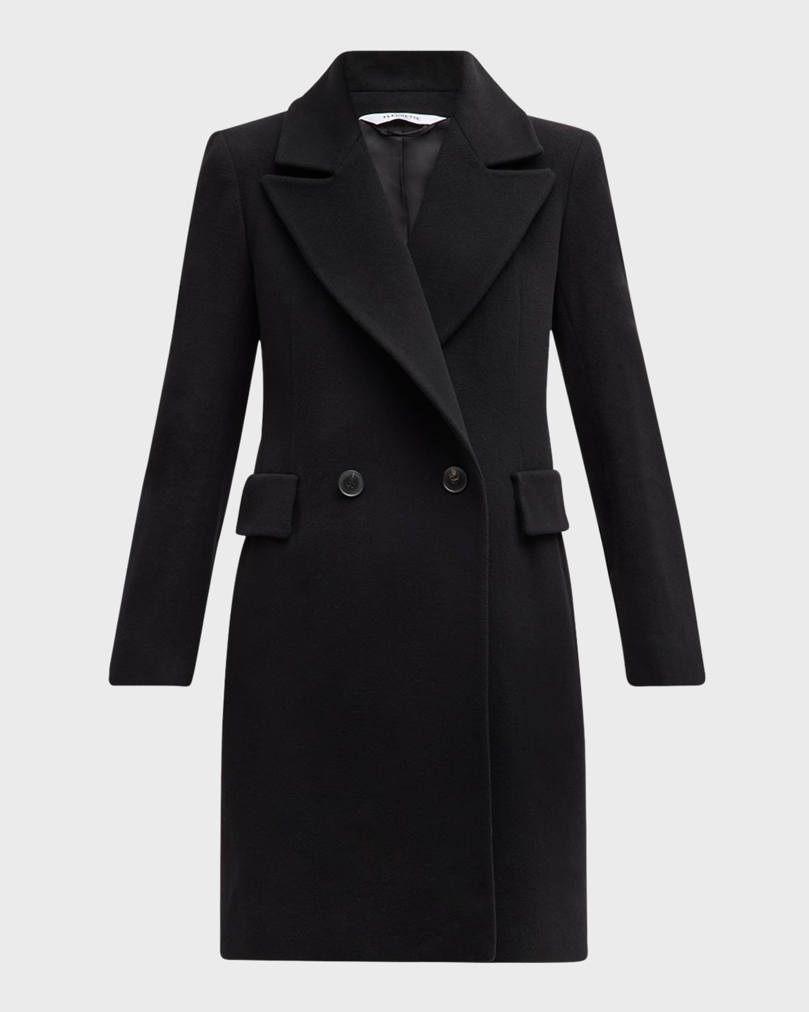 Fleurette short length wool coat outlet