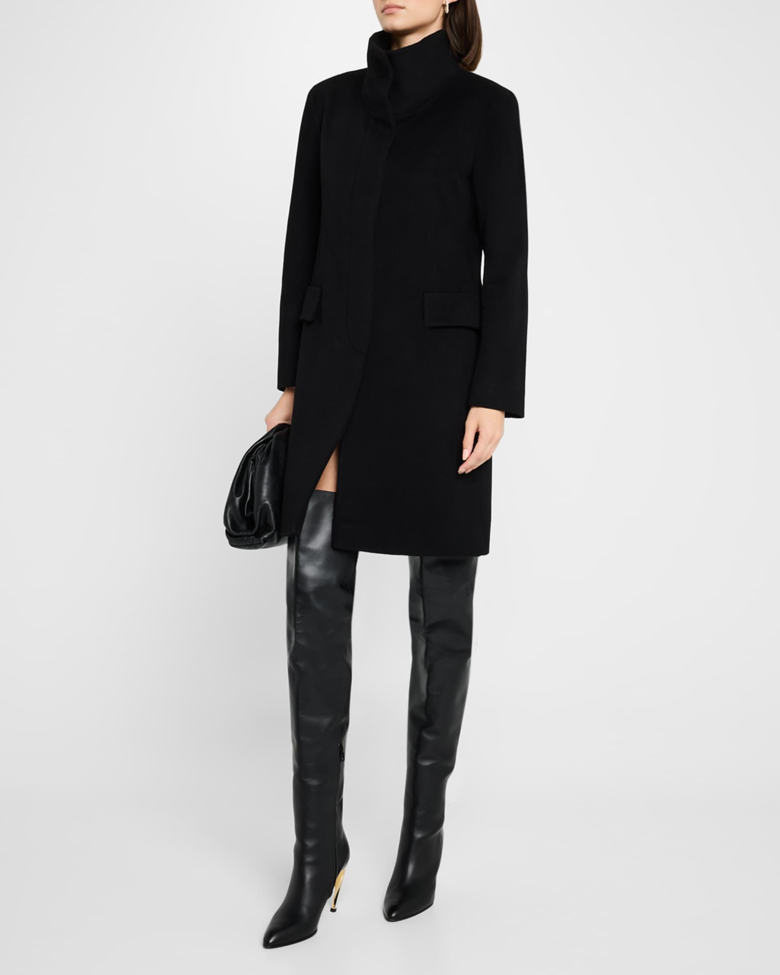 Fleurette short length wool coat new arrivals
