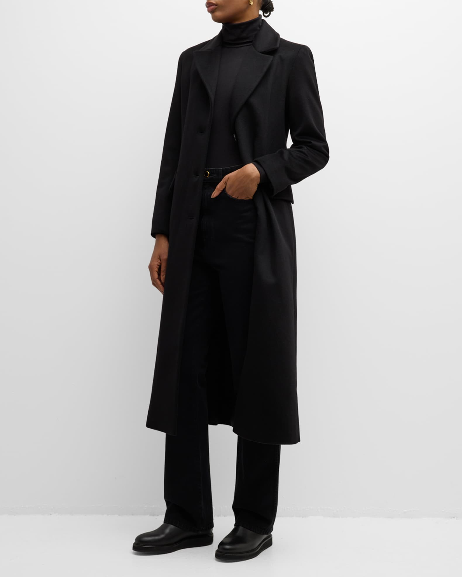 Mia Single Breasted Maxi Cashmere Coat