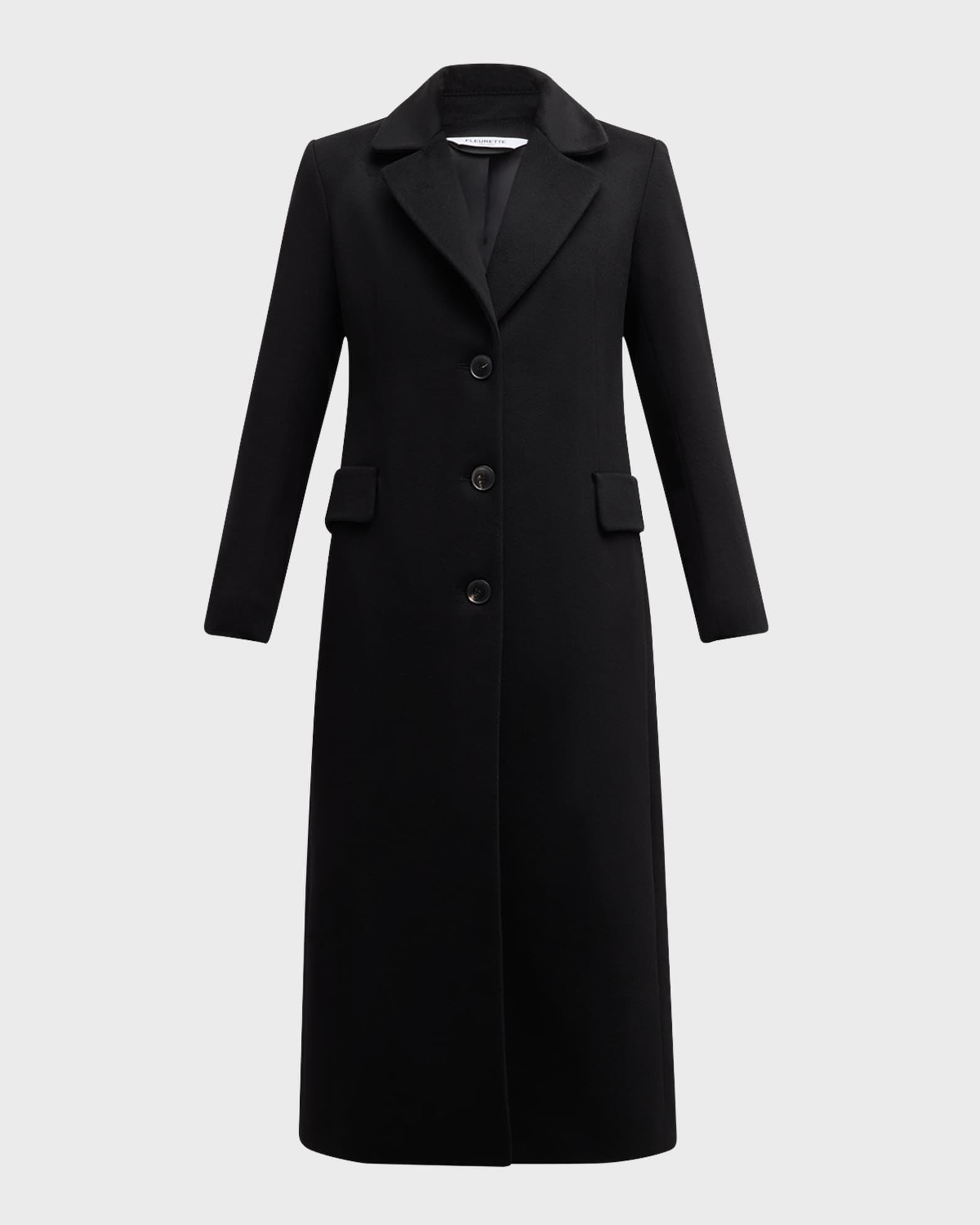 Mia Single-Breasted Maxi Cashmere Coat  0