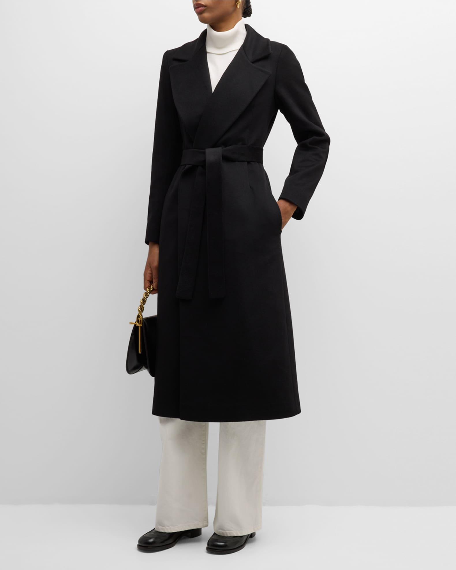 Fleurette maxi wrap wool coat sale