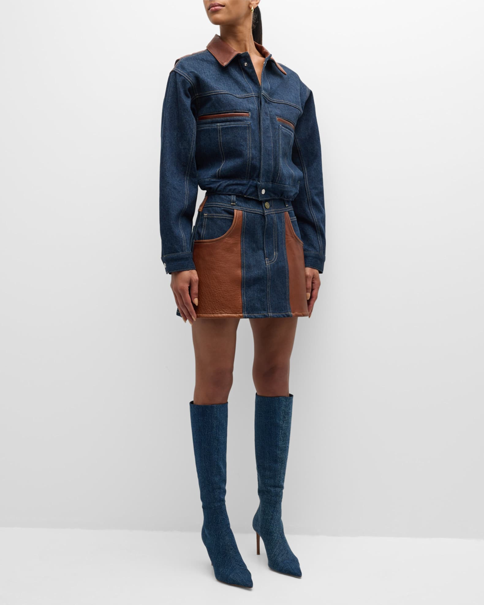 Frame denim leather jacket clearance