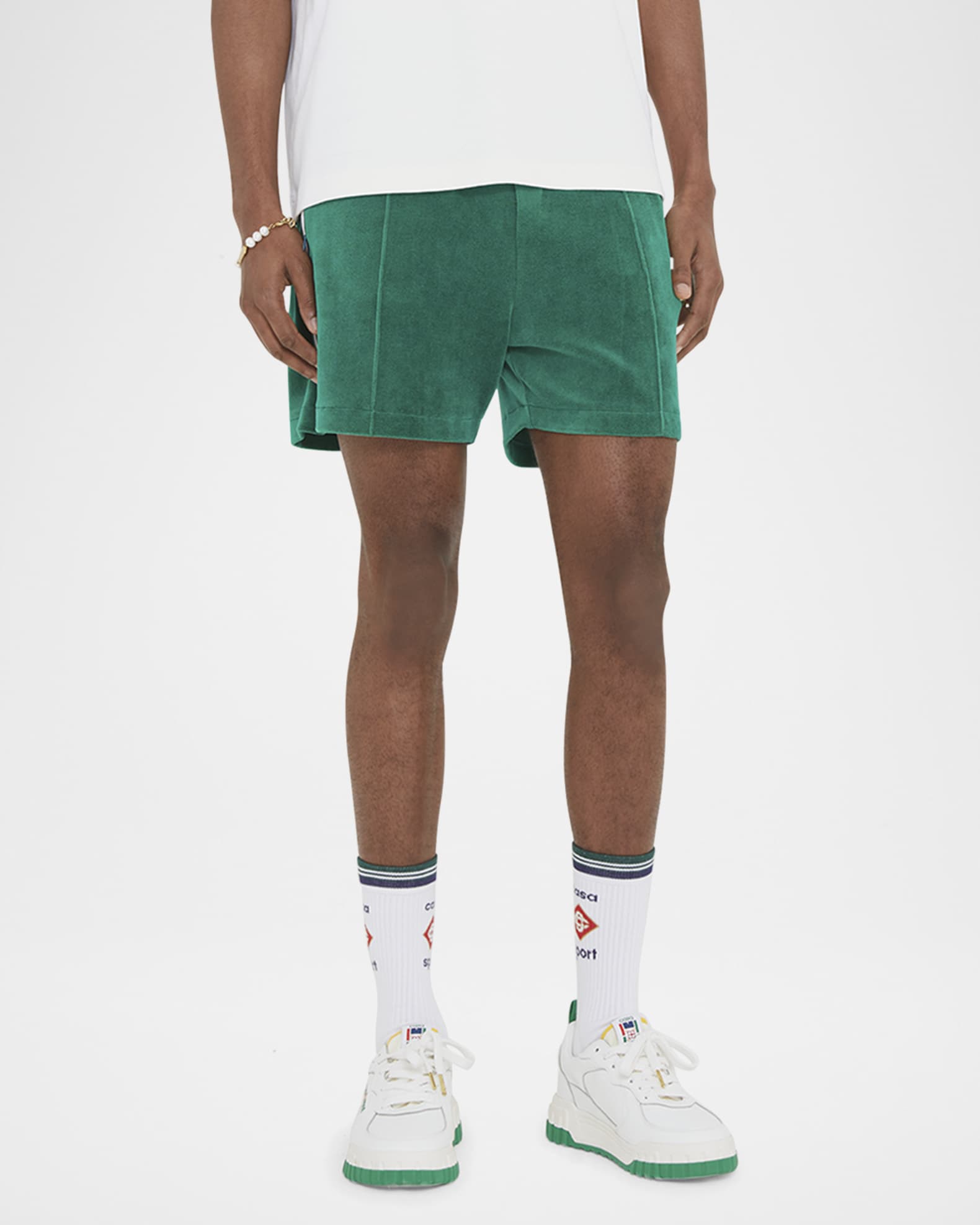 【mnem】25SS★ [mnem] pintuck logo bermuda shorts mnem] pintuck logo bermuda shorts (white) - mnem | 60