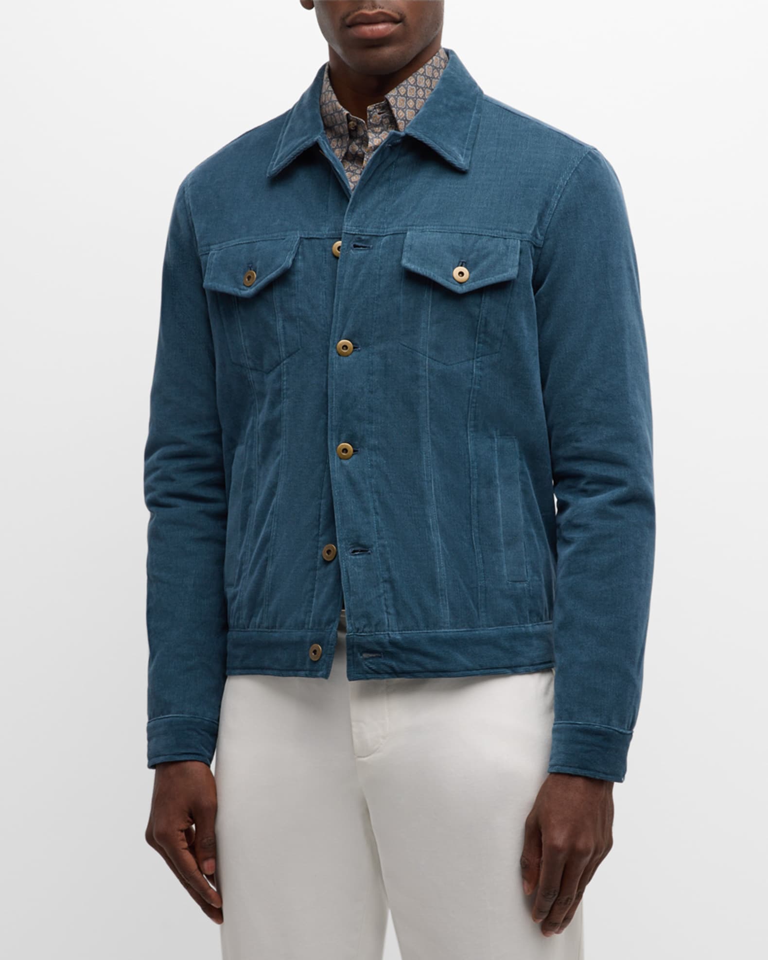 Neiman Marcus Men's Corduroy Trucker Jacket | Neiman Marcus