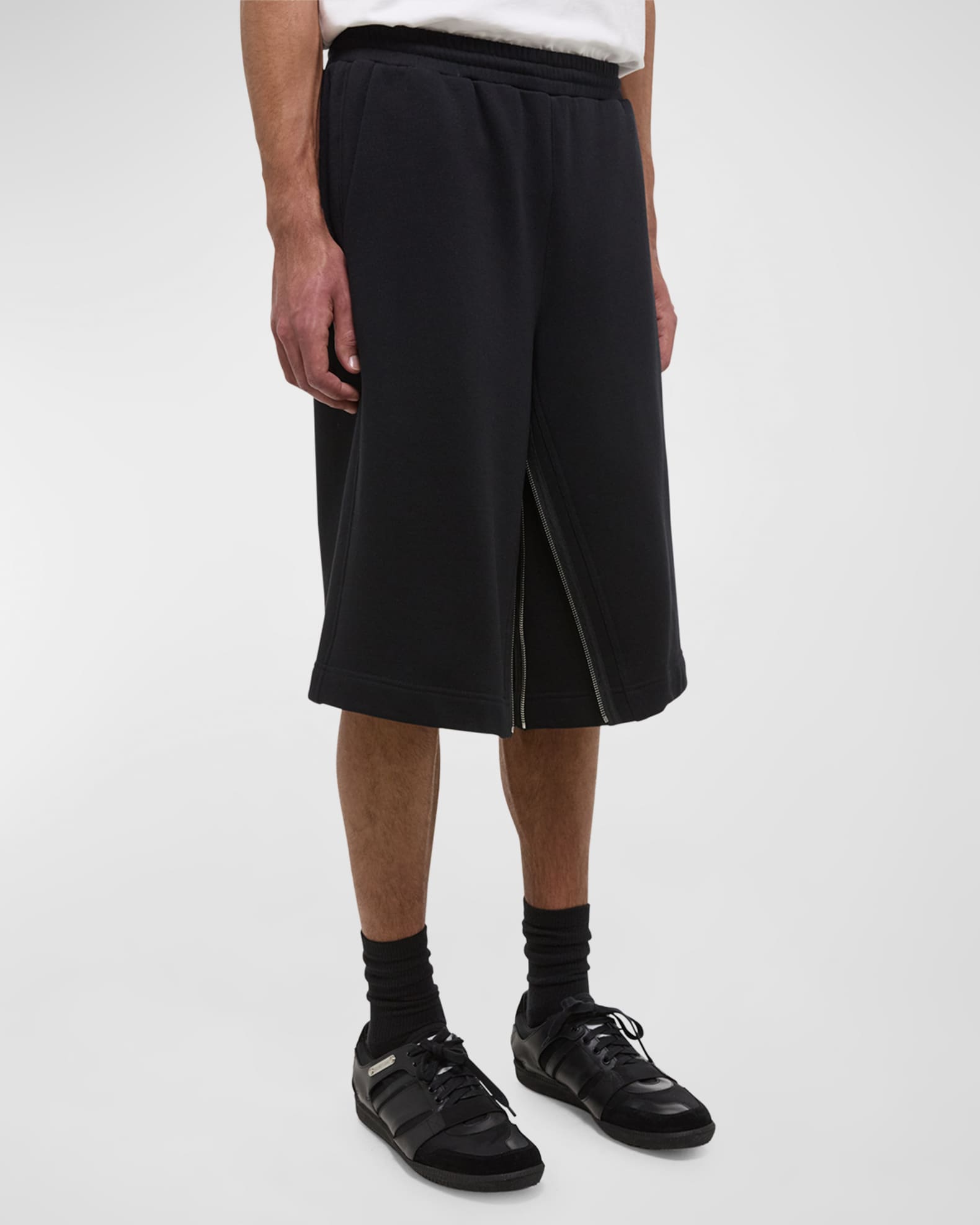 Helmut Lang Men s Wide Leg Gusset Shorts Neiman Marcus