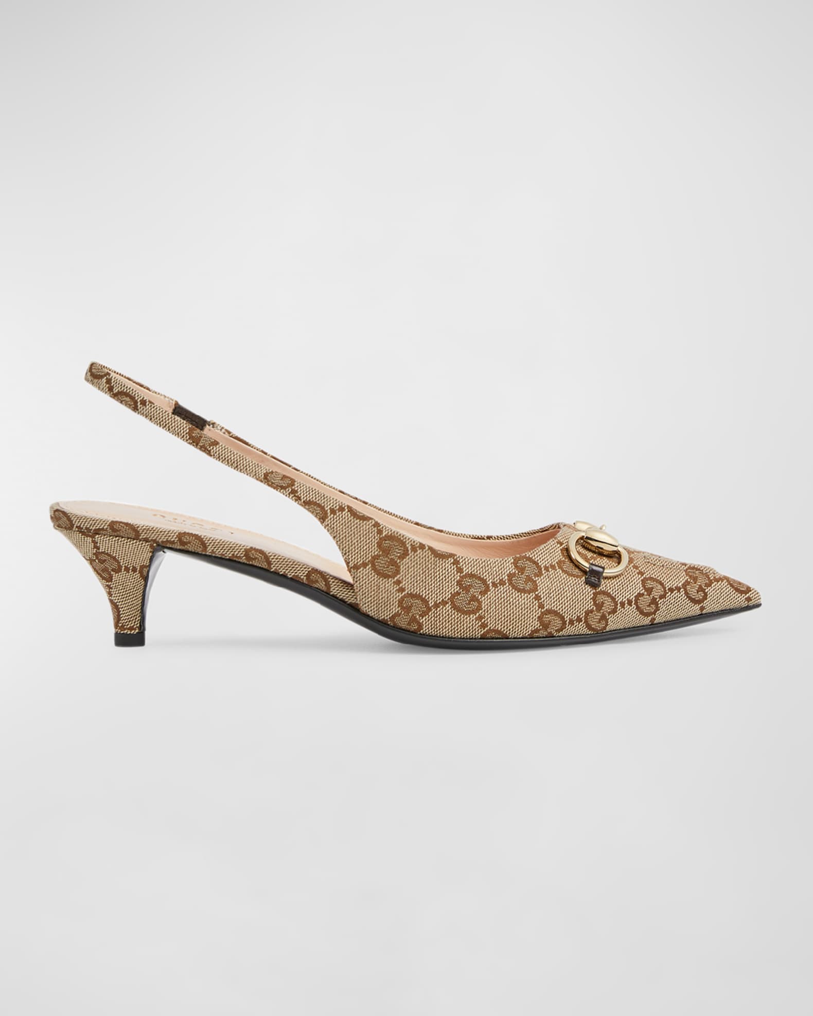 Erin GG Canvas Bit Slingback Pumps 0