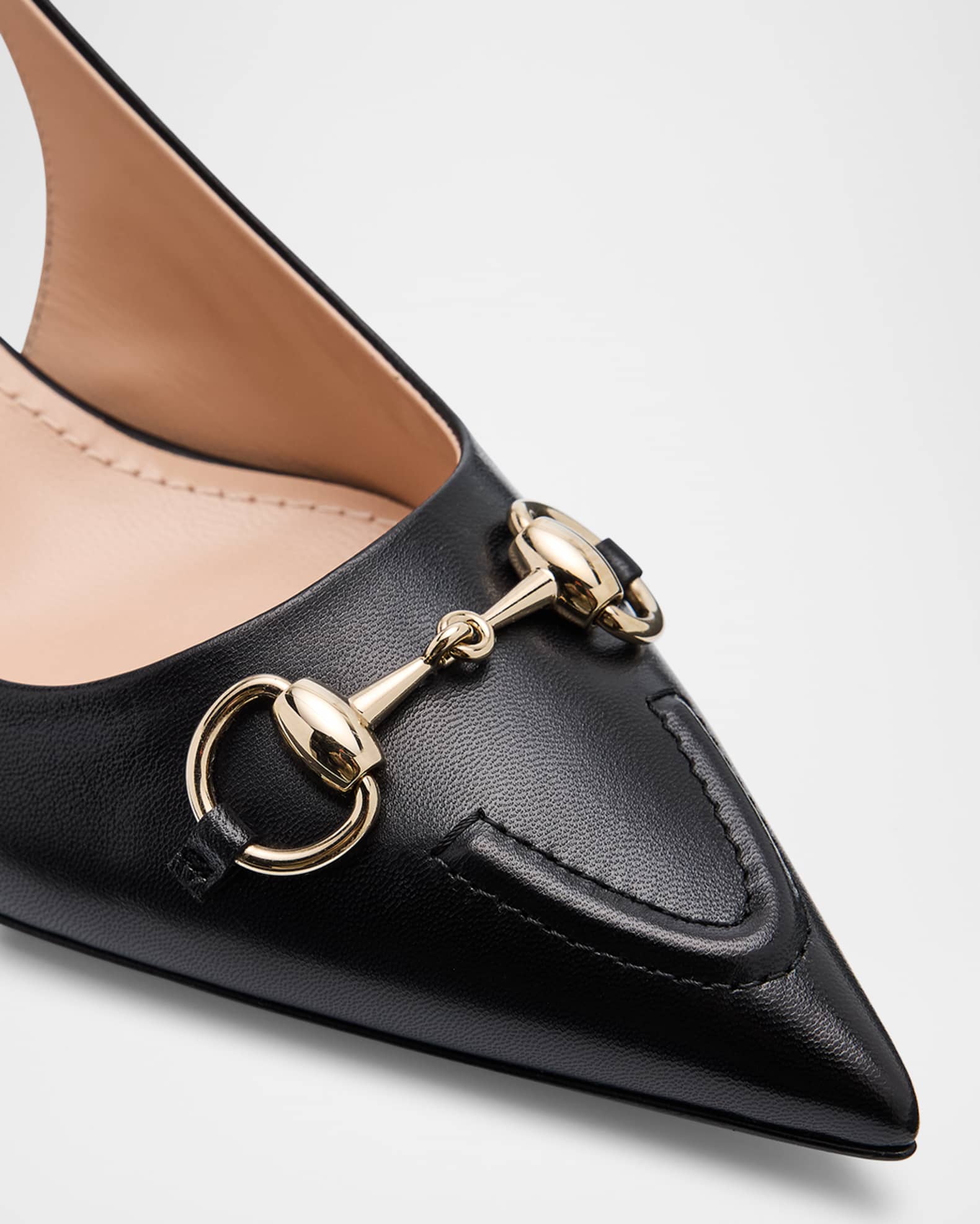 【関税＆送料込み】Gucci Leather Slingback Pumps Gucci Signoria slingback pump in bright pink patent leather