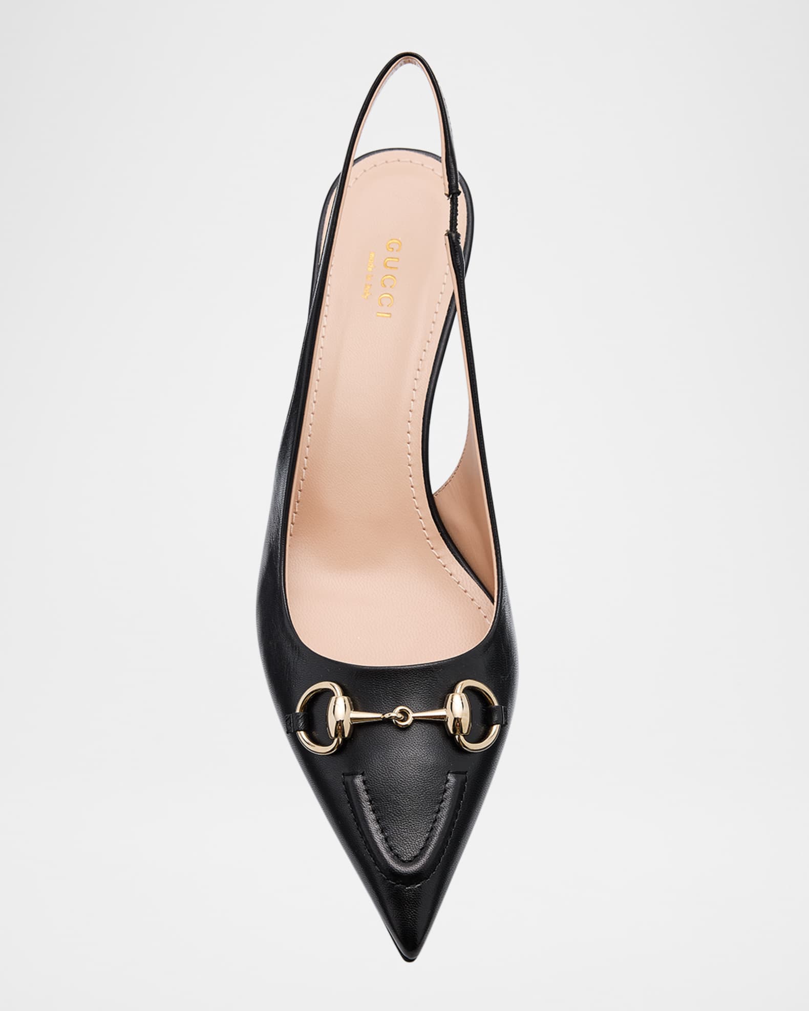Gucci Erin Leather Horsebit Slingback Pumps Neiman Marcus