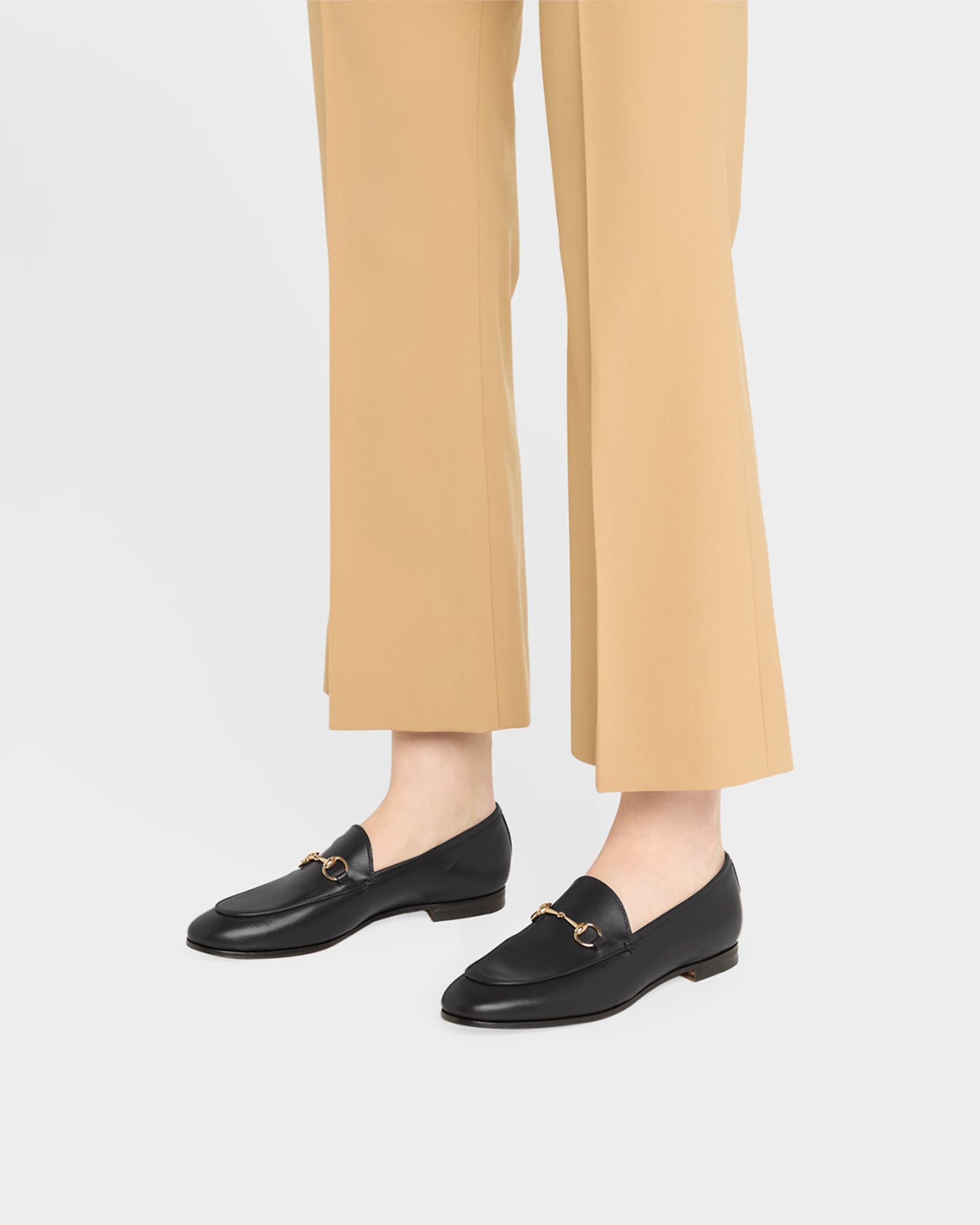 Gucci Jordaan Leather Horsebit Loafers | Neiman Marcus