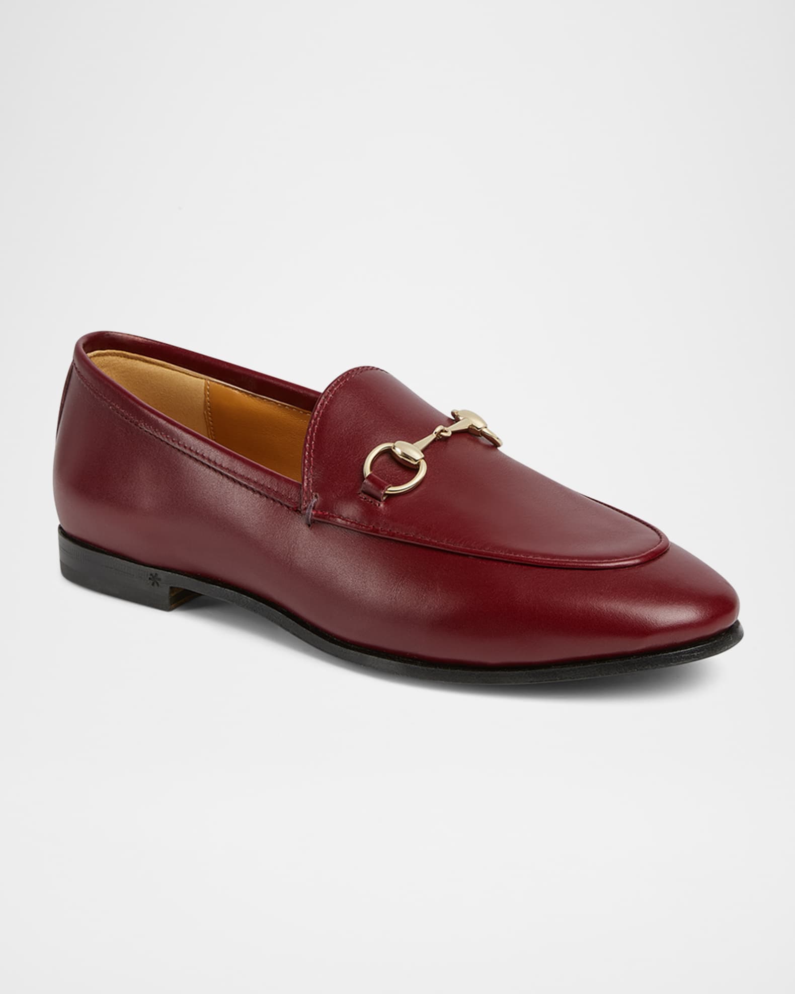 Gucci Jordaan Leather Horsebit Loafers | Neiman Marcus