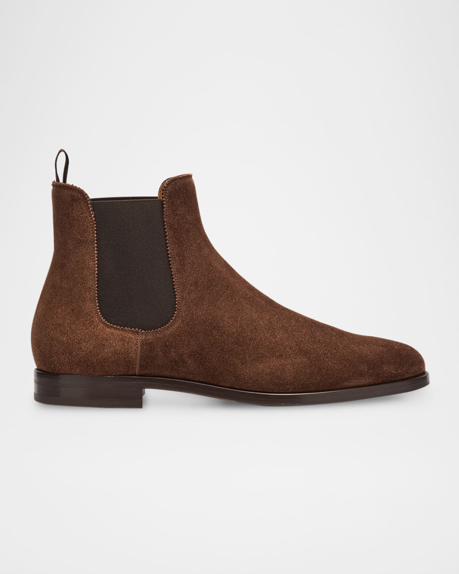 Ralph Lauren Grantly Calf suede Chelsea Boot Luggage Brown