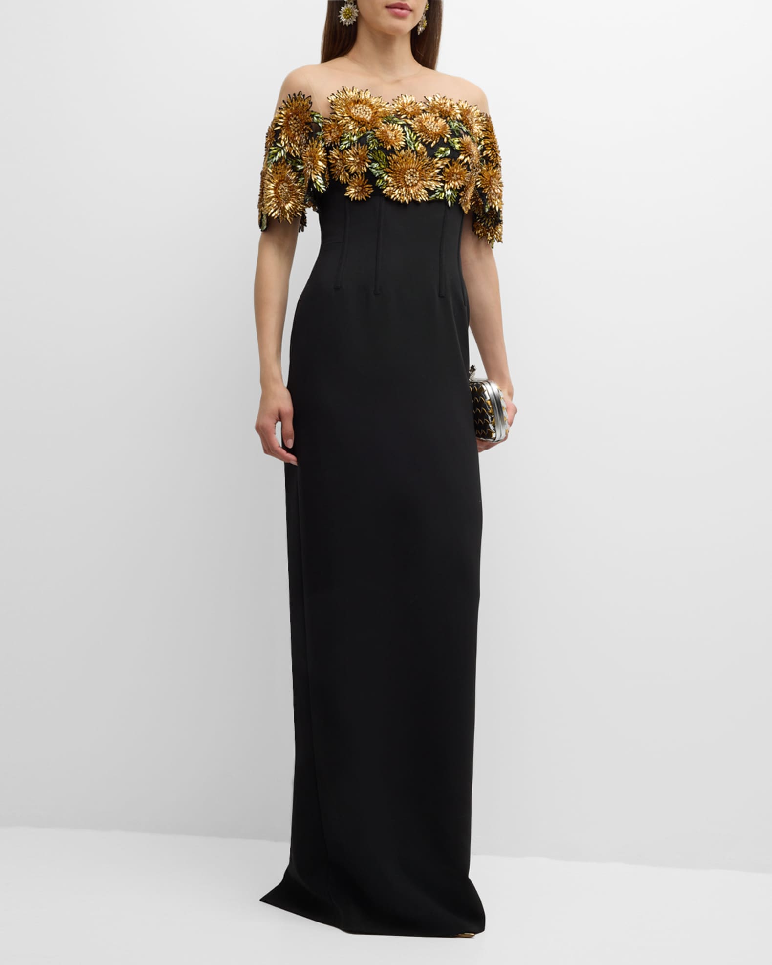 Lela rose off the shoulder gown cheap