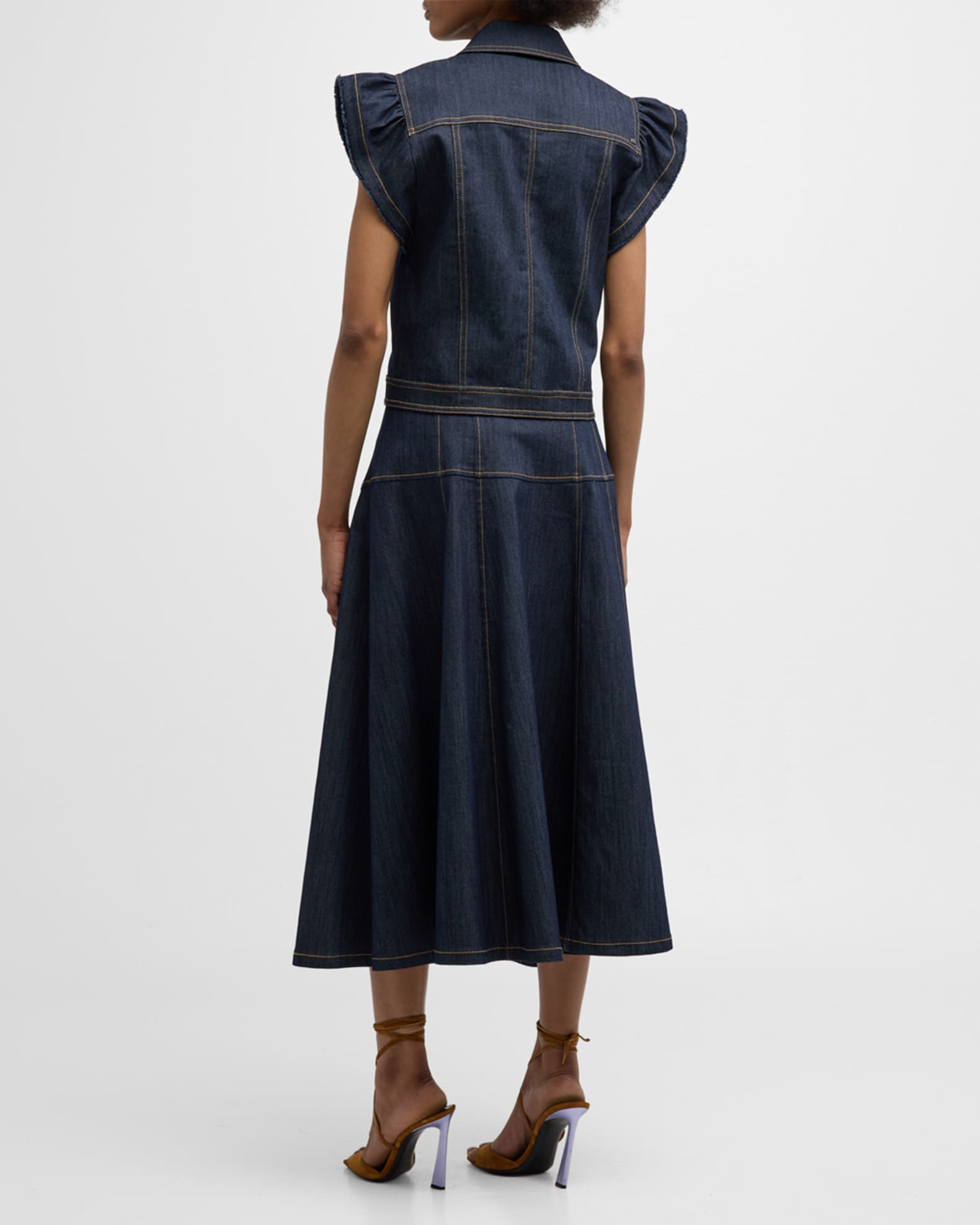 ミニスカート THE GARMENT Women Mid Skirts 21217 106 NAVY AF6673s.jpg