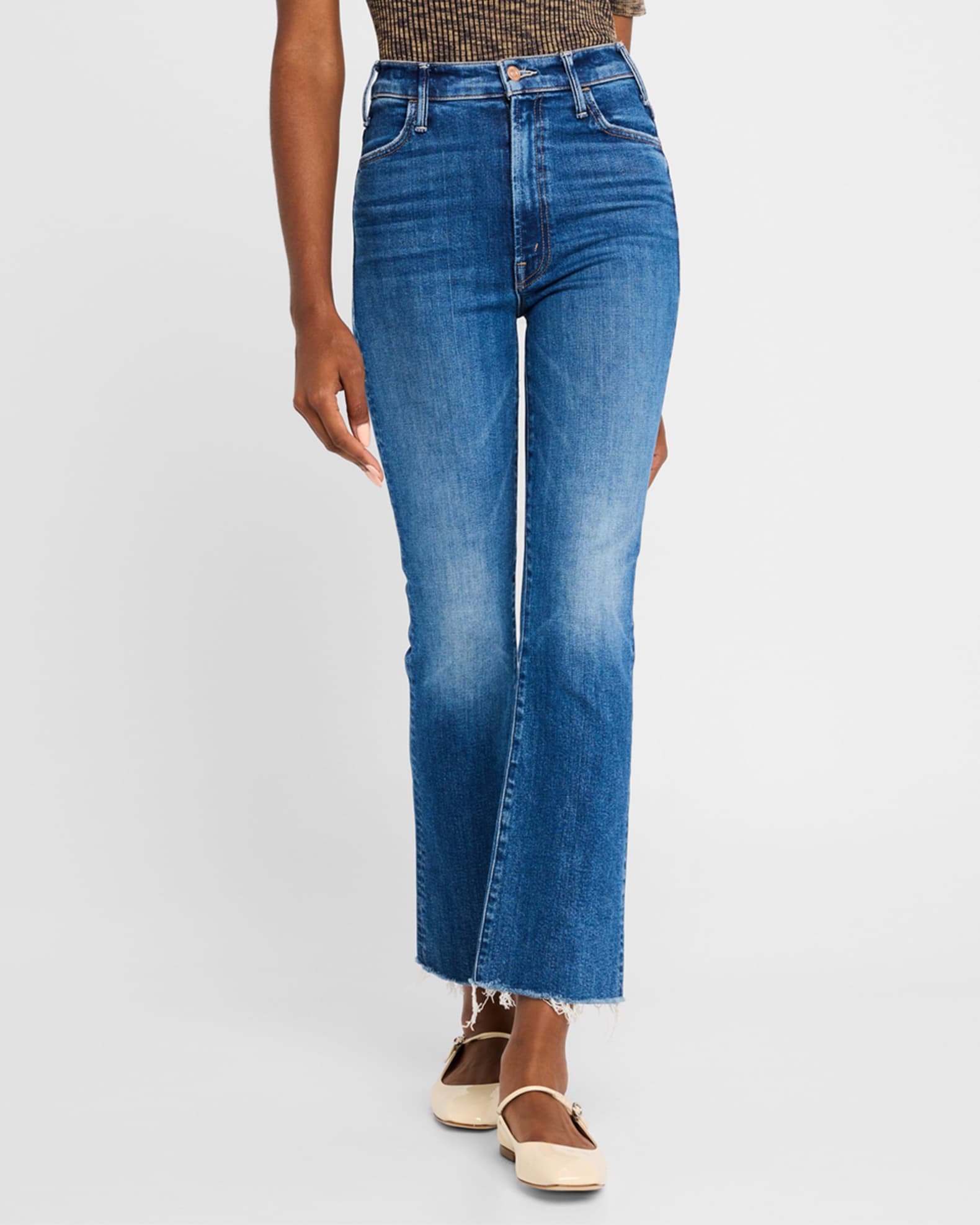 IENA マザーHUSTLER SNAP DOWN ANKLE FRAY デニム The Hustler Ankle Fray - No Offense, But | MOTHER DENIM