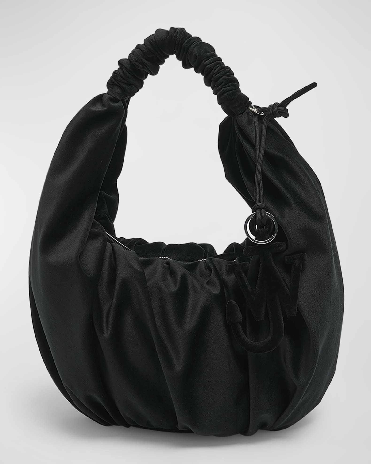 Ruffled Zip Shoulder Bag